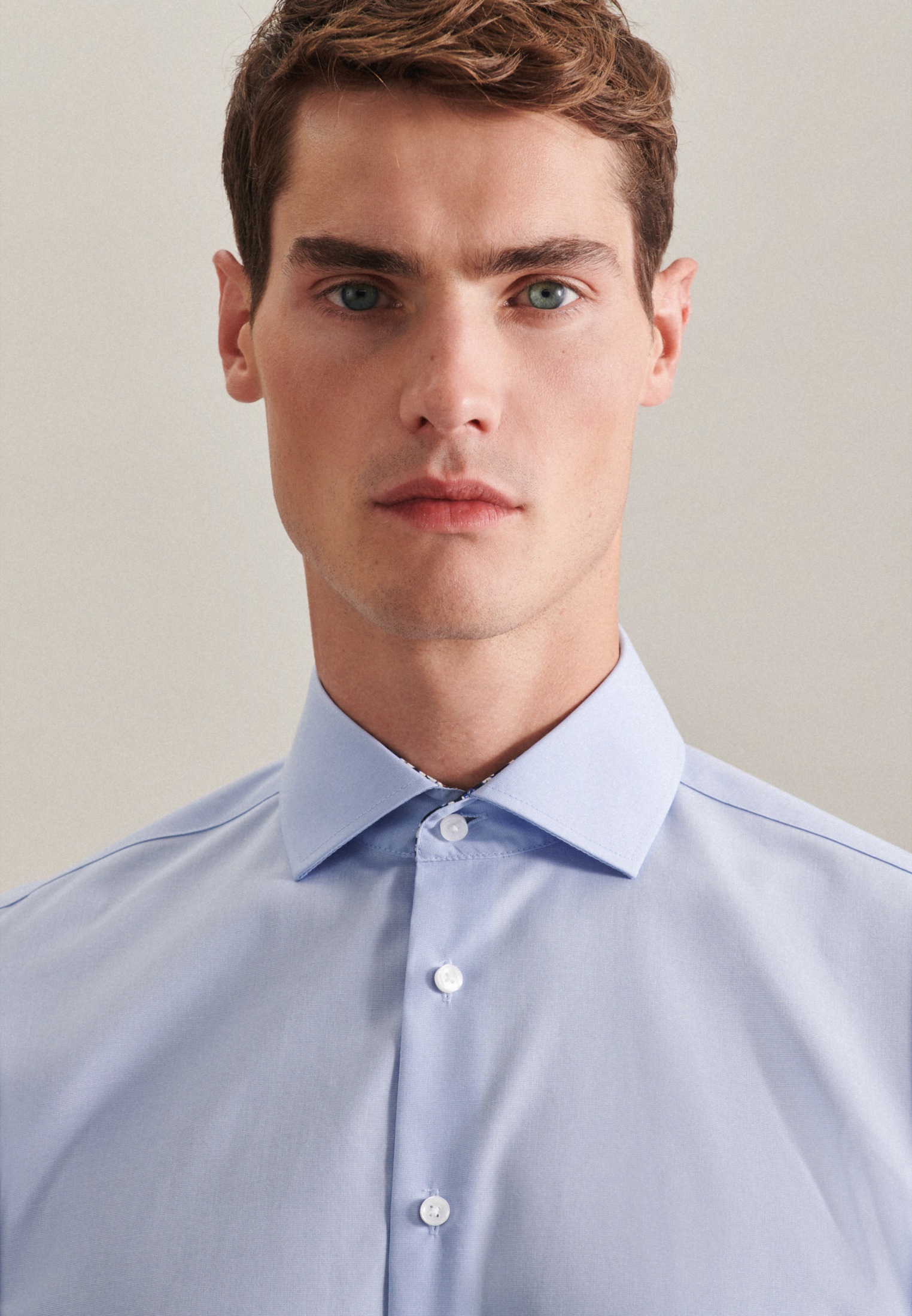 Thumbnail - seidensticker Businesshemd "Slim" Slim 1/1 Kentkragen Uni