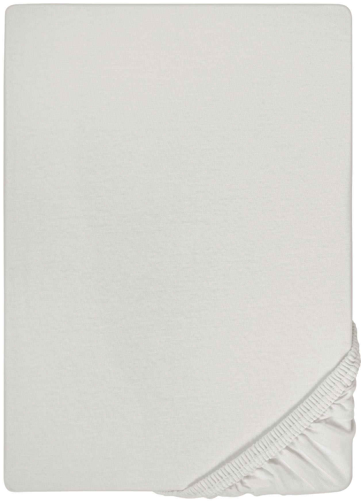 Biberna Spannbettlaken "0077866 Deluxe Jersey-Elastic Spannbetttuch 97% Baumwolle" Jersey mit Elasthan, Rundumgummi, bügelfrei, ab Größe 90 x 190 cm i