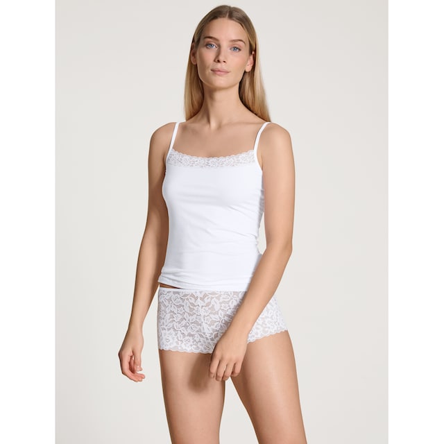 CALIDA Unterhemd »Natural Comfort Lace«, Top mit verstellbaren Trägern,  zarter Spitzen-Look kaufen | BAUR