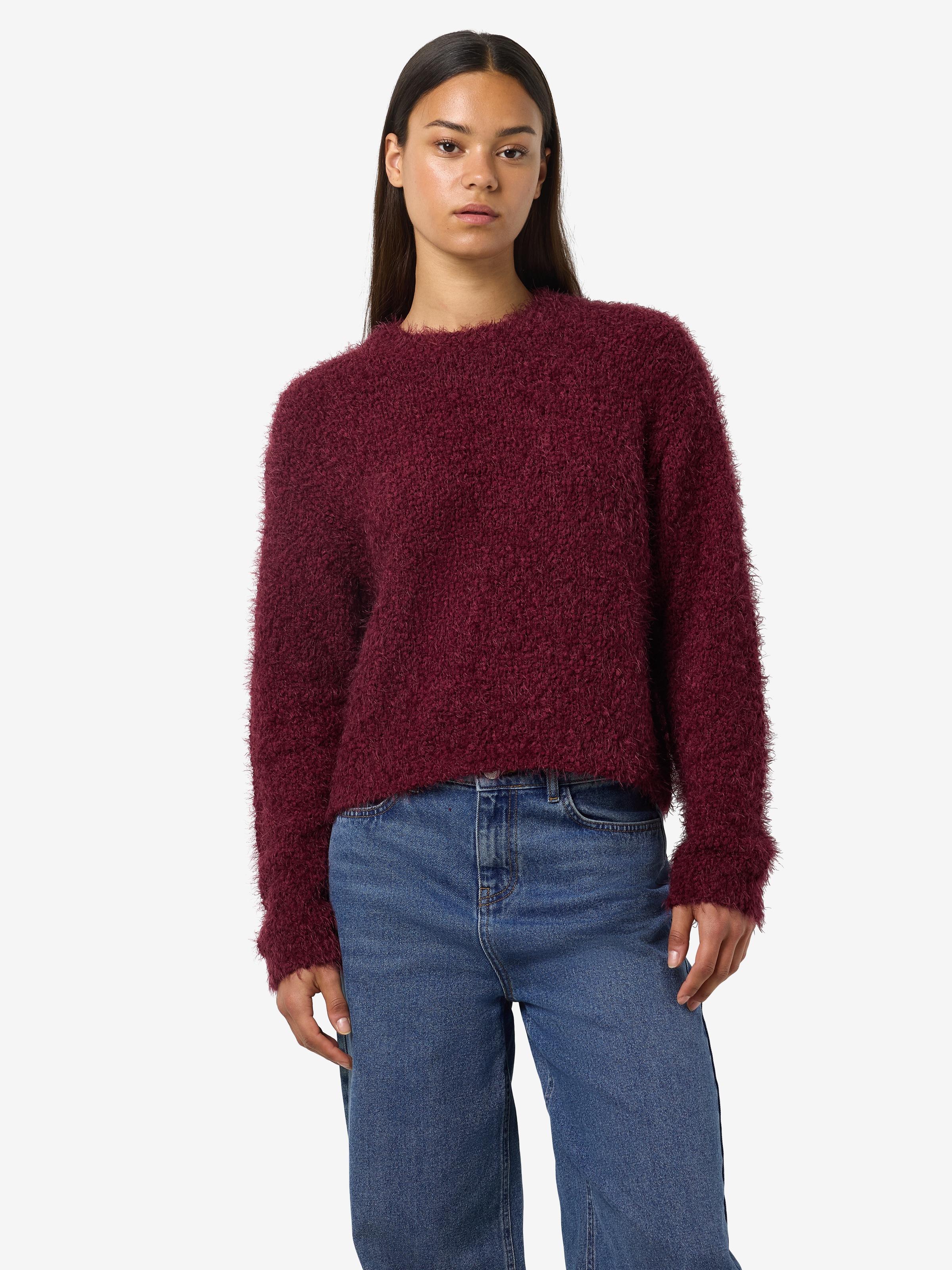 Noisy may Rundhalspullover "NMSASSY L/S O-NECK KNIT FWD NOOS" günstig online kaufen