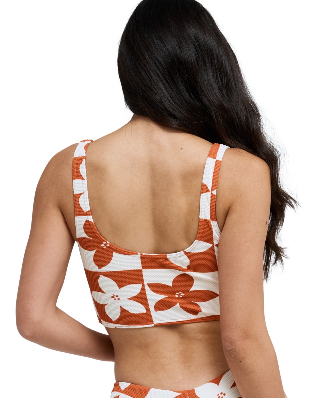 Tankini-Top ROXY "Hazy Days", Damen, Gr. XL, Cup B, ginger spice flora, Obermaterial: 95% Nylon, 5% Elasthan;, Bikini-Oberteile