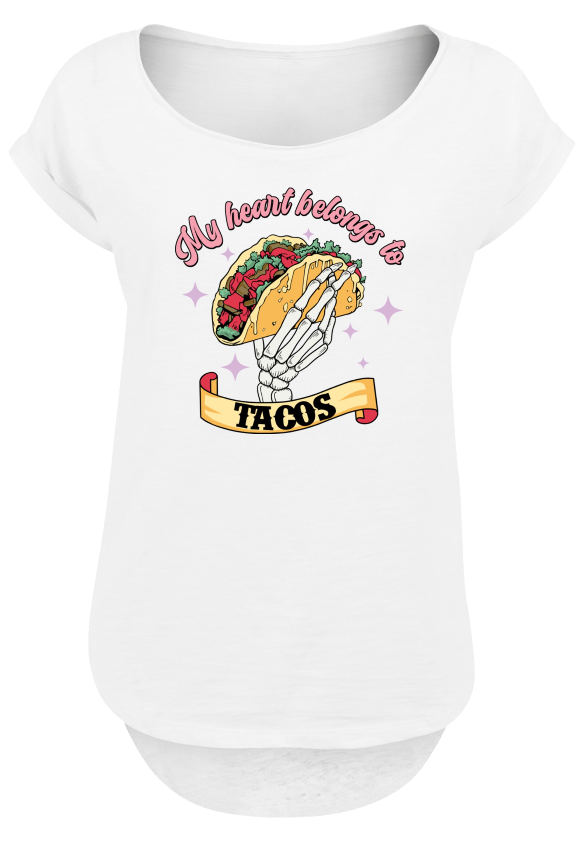 F4NT4STIC T-Shirt »Anti Valentinstag My Herz belongs to tacos«, Premium Qualität