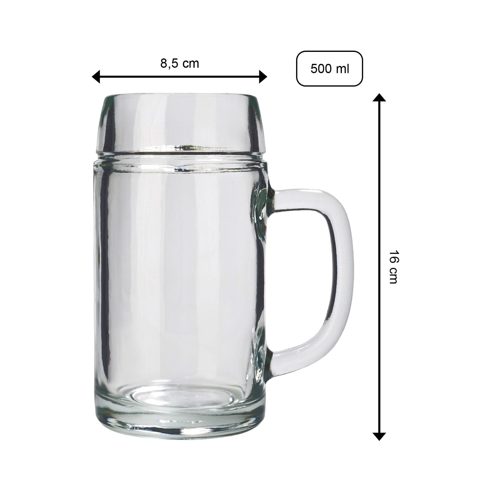 Stölzle Bierkrug »Bierkrüge STYRIA 500 ml 6er Set transparent«
