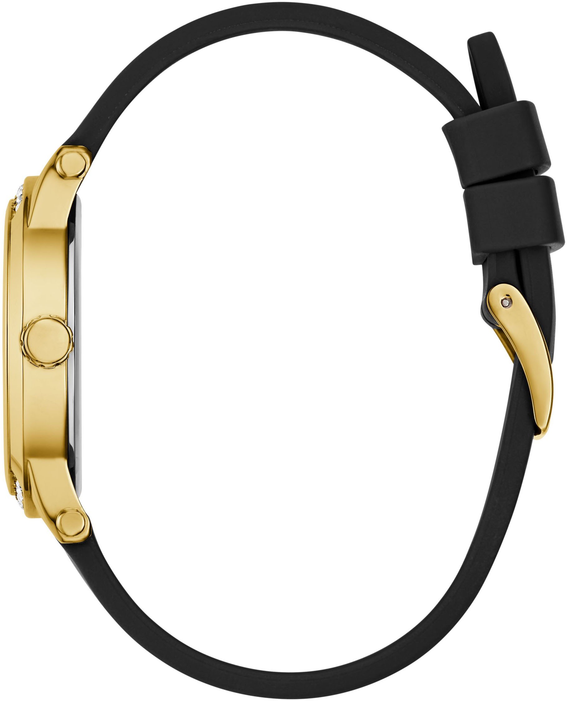Guess Quarzuhr »ANNETTE«, Armbanduhr, Damenuhr, Silikonarmband