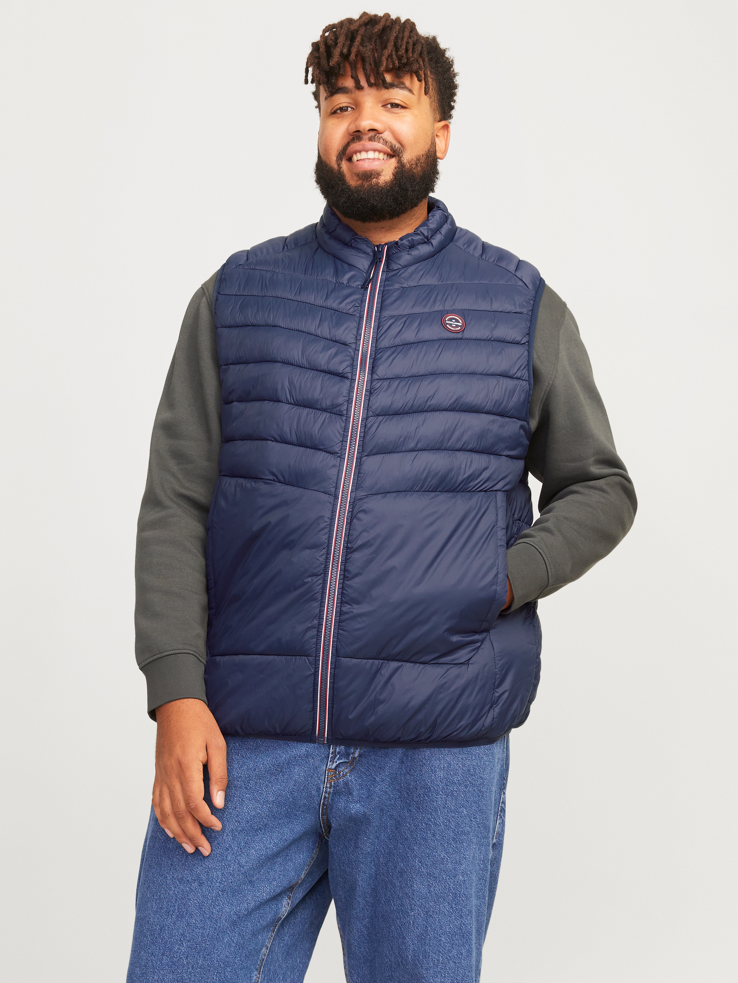 Jack & Jones PlusSize Kurzweste "JJESPRINT BODYWARMER COLLAR NOOS PLS" günstig online kaufen