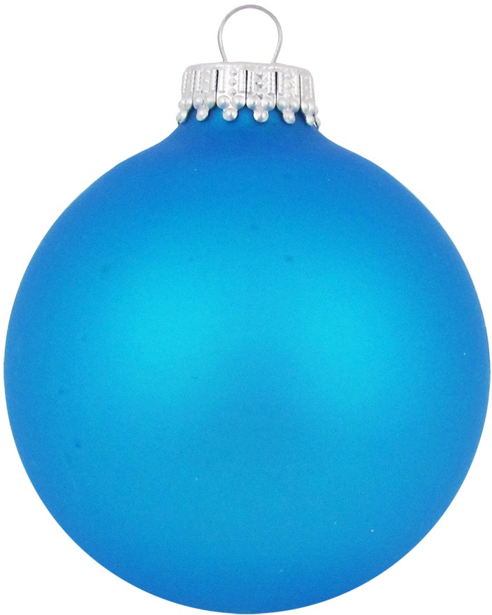 Krebs Glas Lauscha Weihnachtskugel Bethlehem - Königsblau 7cm