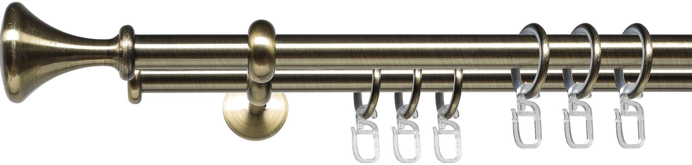 Liedeco Gardinenstange "Esp Kegel" Ø 16 mm 2 läufig-läufig Fixmaß 2-läufig günstig online kaufen
