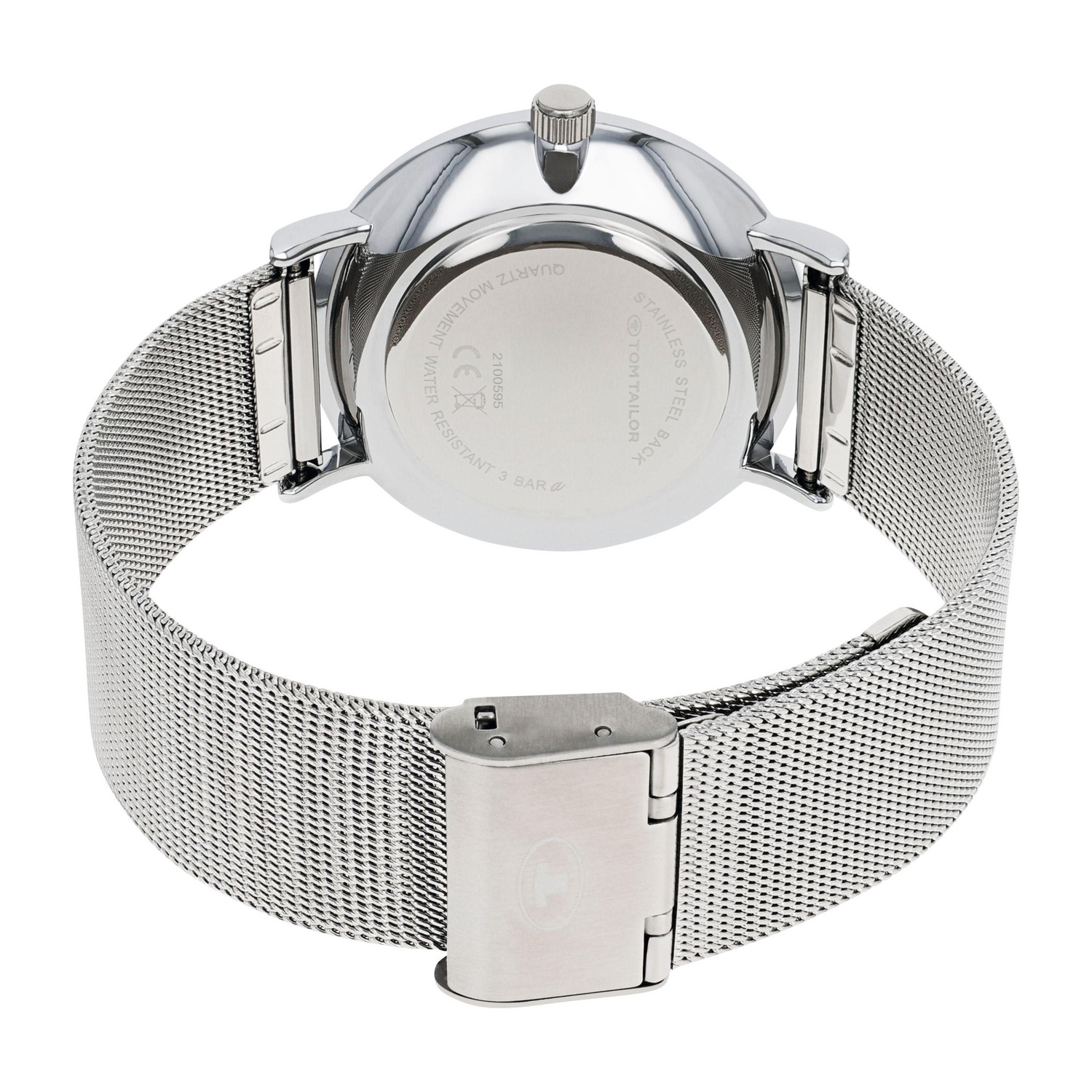 TOM TAILOR Quarzuhr Armbanduhr, Herrenuhr, Edelstahlarmband, analog