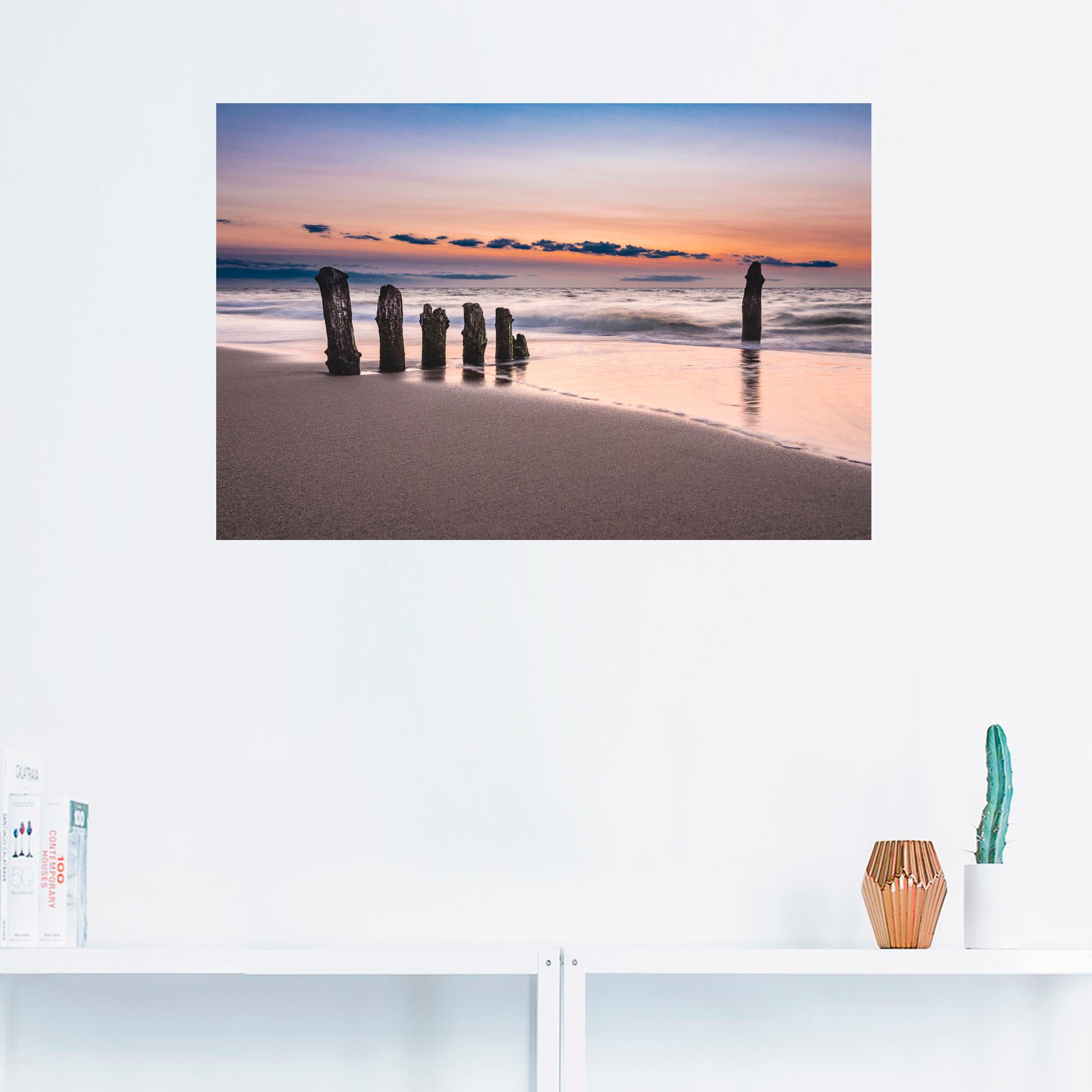 Artland Wandbild "Buhne an der Küste der Ostsee", Strand, (1 St.), als Alub günstig online kaufen