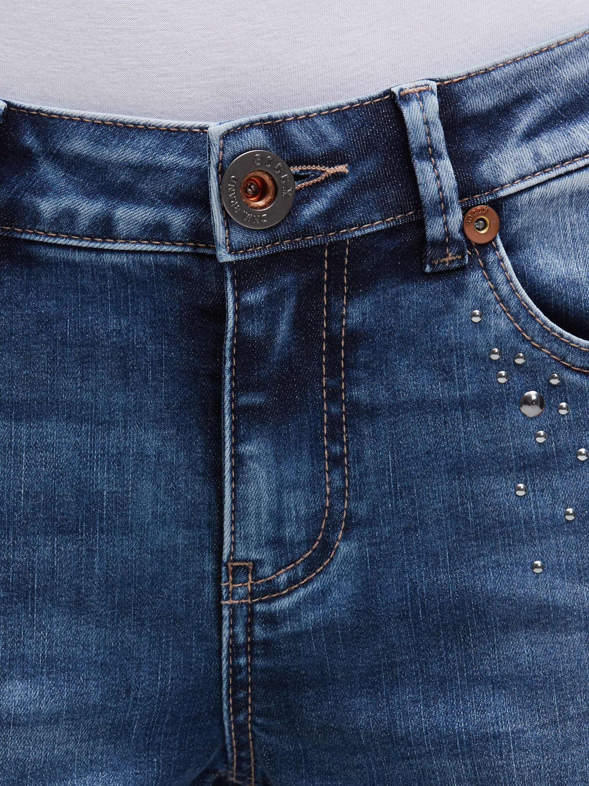 SOCCX Slim-fit-Jeans mit normaler Leibhöhe