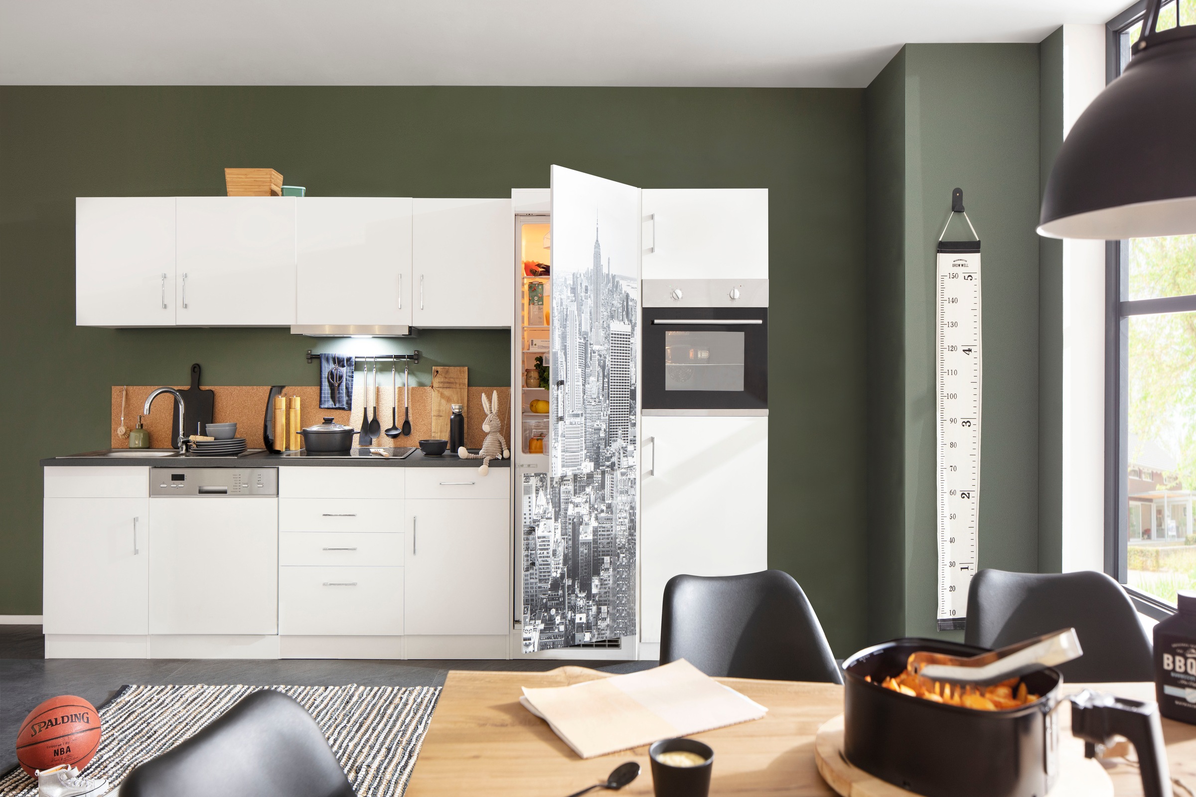 HELD MÖBEL Küchenzeile "Paris", mit E-Geräten, Breite 340 cm, mit großer Kü günstig online kaufen
