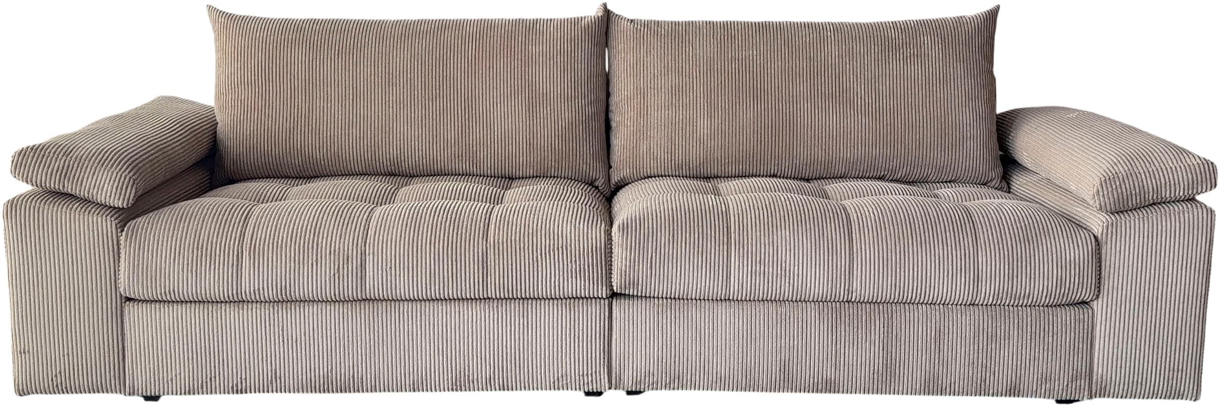 OTTO home Big-Sofa »Soft&Cosy Pik XXL, B: 303 cm, Mega Sofa in Cord« Lounge-Komfort mit edler Sitzsteppung, Federkern