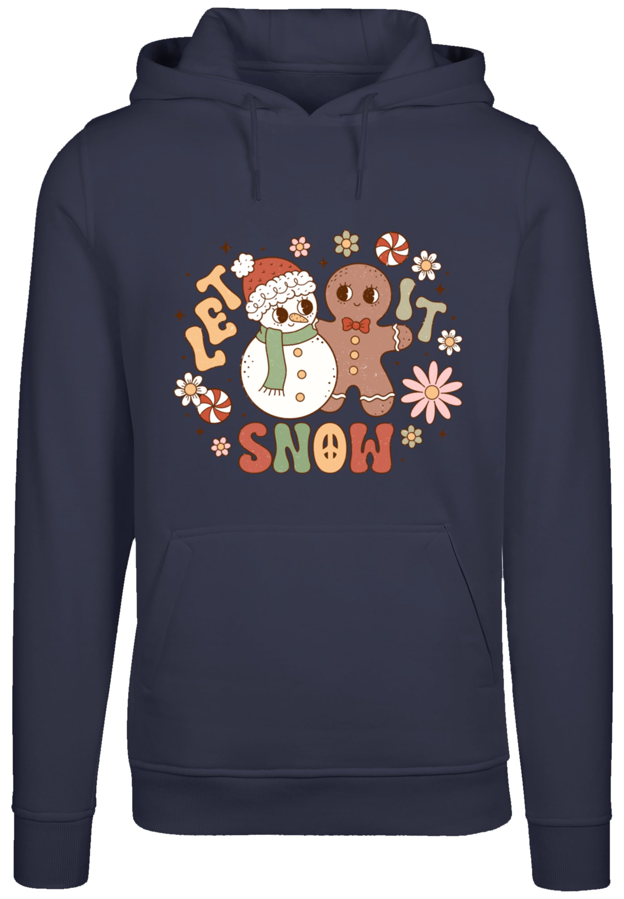 Kapuzenpullover »Let It Snow Groovy Christmas Gingerbread«, Premium Qualität