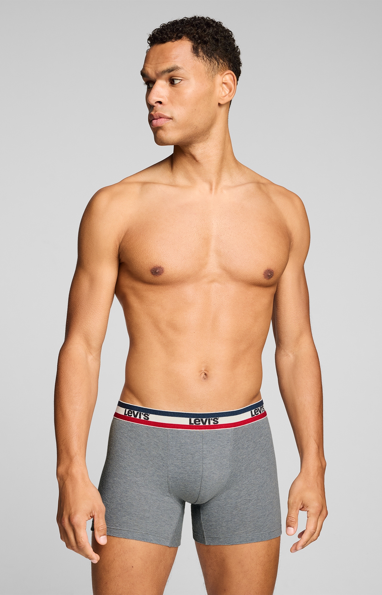 Levi's® Boxershorts »LEVIS MEN REPEAT SPW LOGO BOXER BRIEF« 2er Pack,  ohne Eingriff, elastischer Logobund, Baumwoll-Mix
