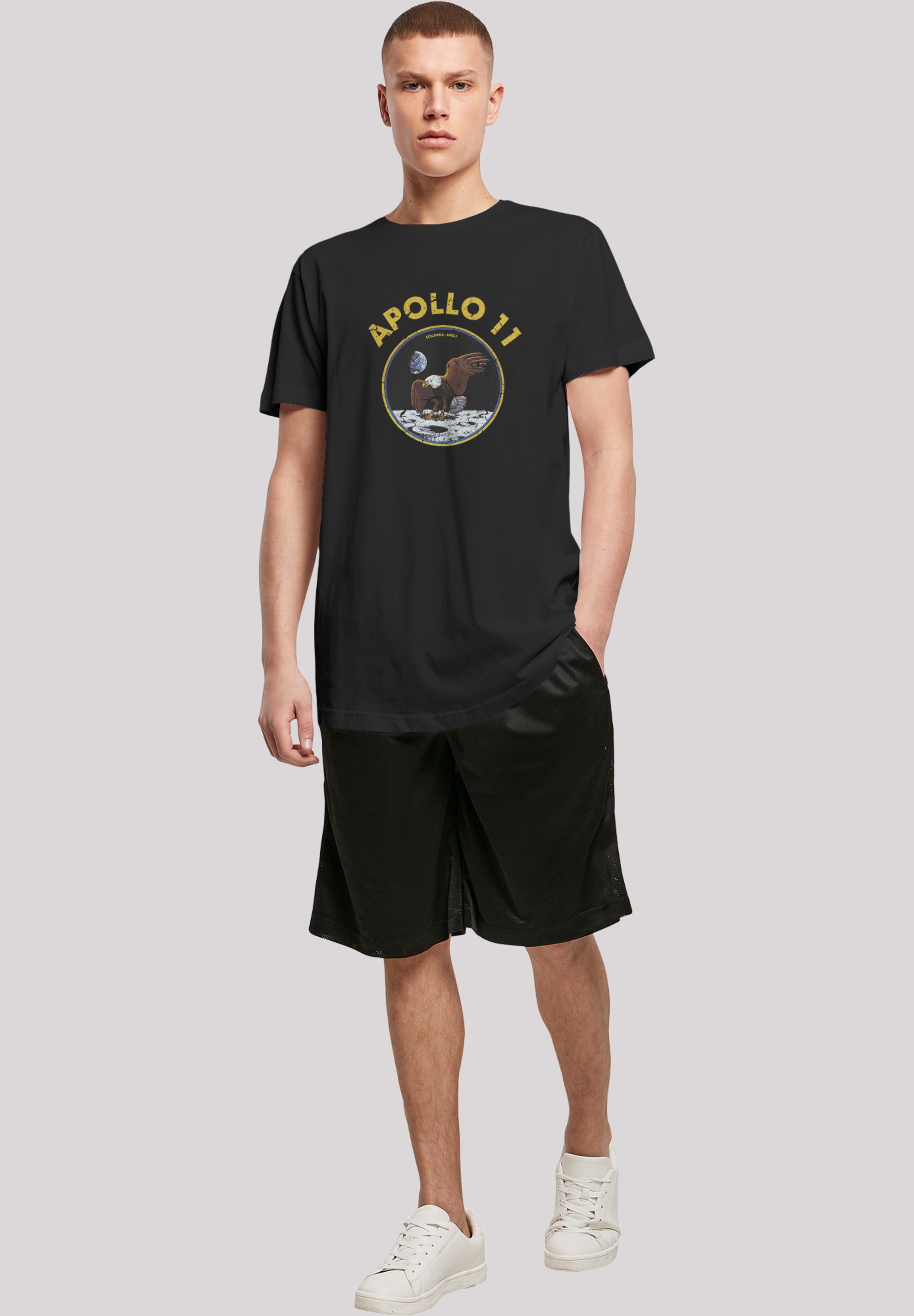 F4NT4STIC T-Shirt »NASA Classic Mondlandung Black«, Herren,Premium Merch,Lang,Longshirt,Bedruckt