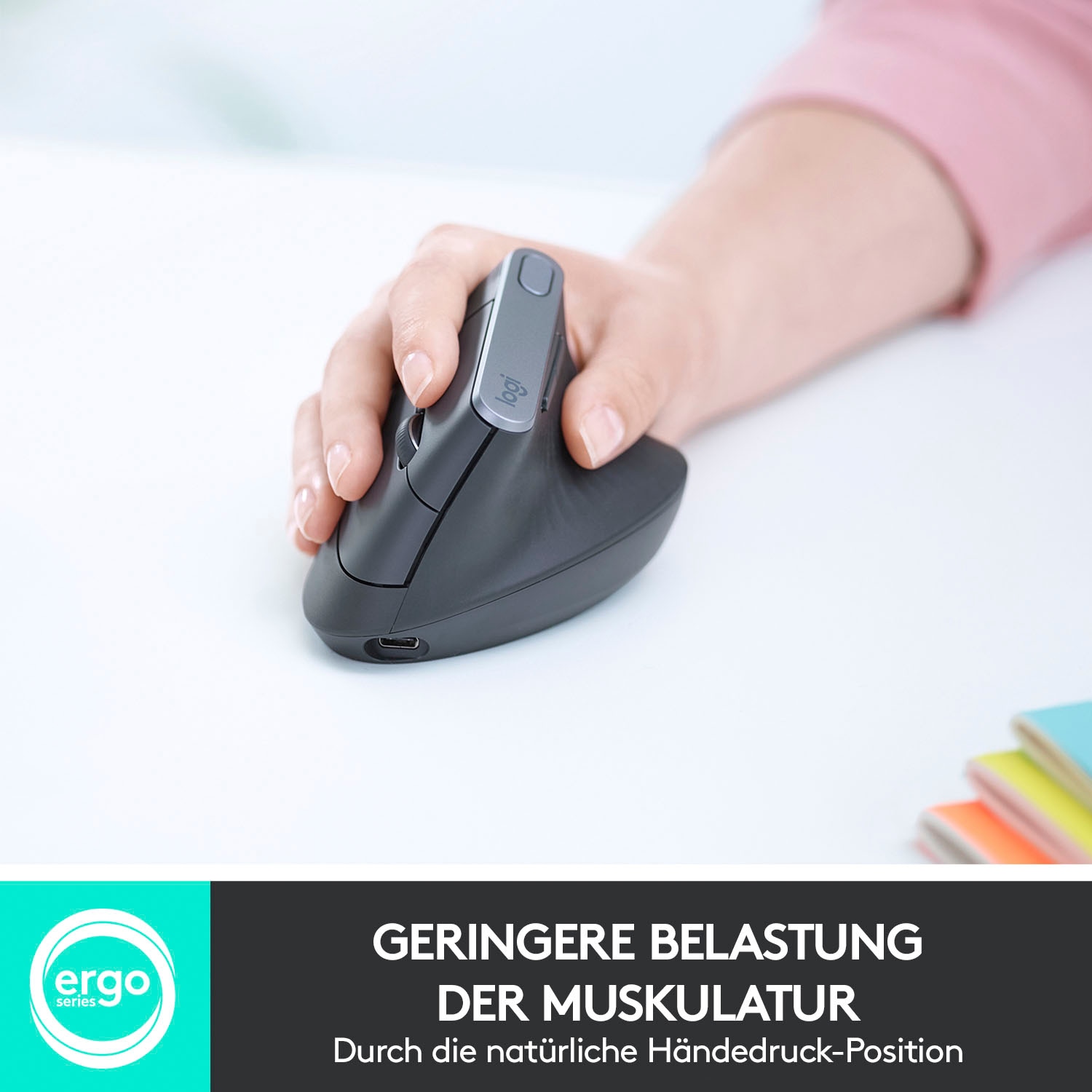 Logitech ergonomische Maus »MX Vertical«, Bluetooth