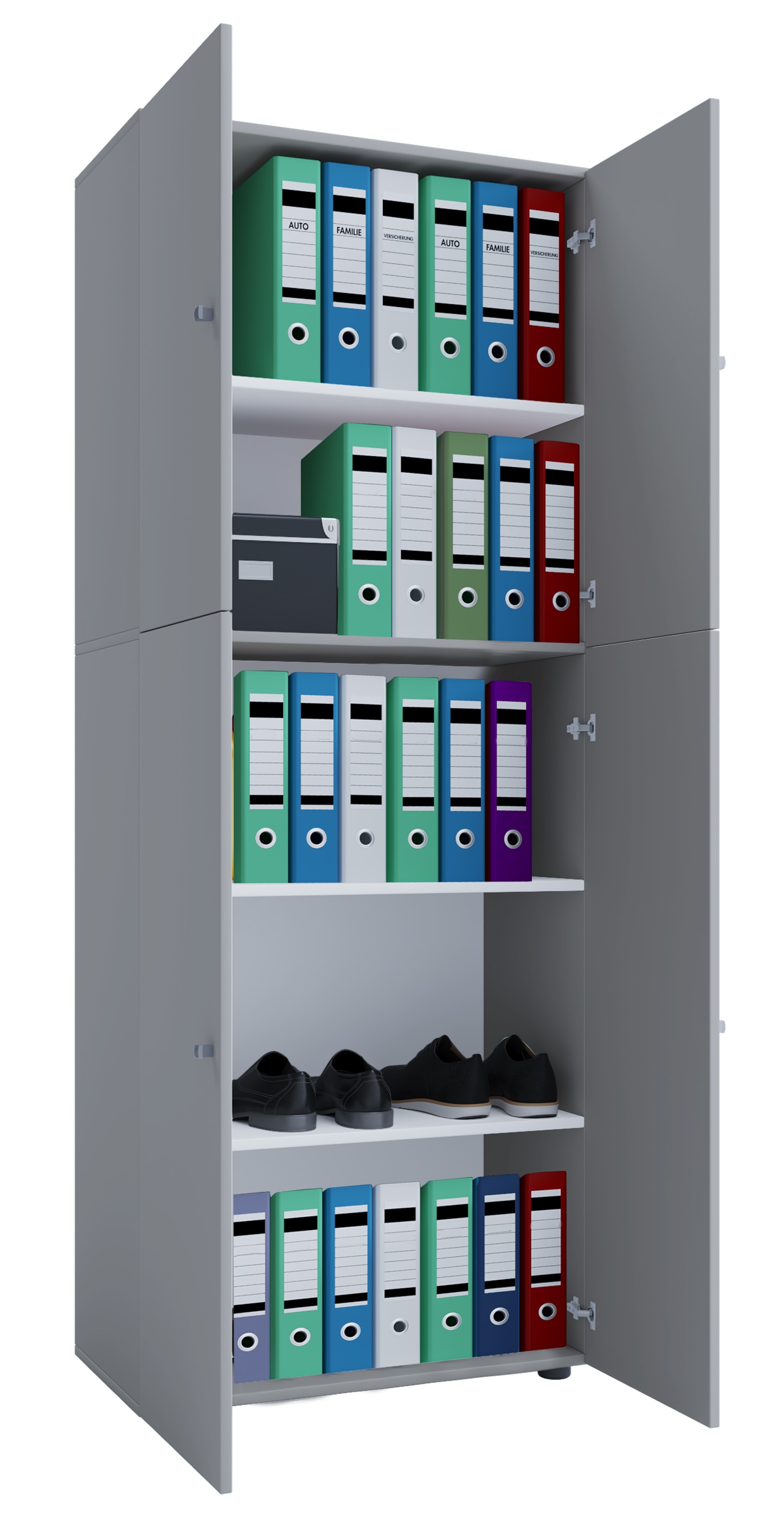 VCM Aktenschrank »VCM Büroschrank mit 5 Fächern | moderner Aktenschrank mit Drehtüren | Maße ca. B. 70 x H. 184 x T. 40 cm ¿ Lona 5-Fach«, (1 St.)
