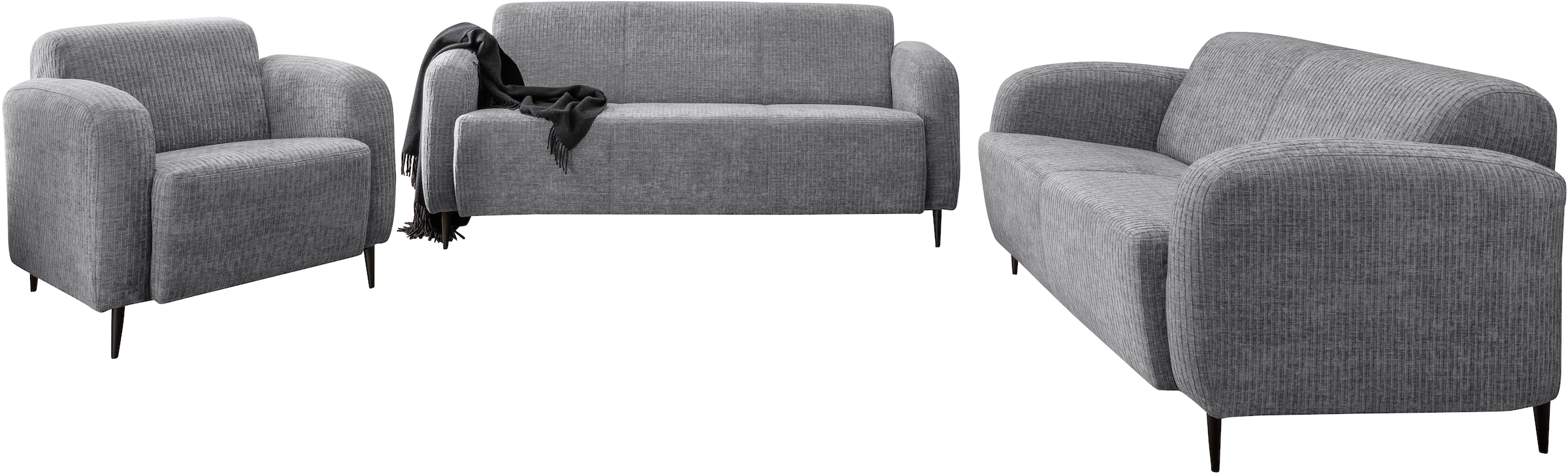 Home affaire Polstergarnitur "Marone" Set, 3-Sitzer, 2-Sitzer, Sessel, 3 St günstig online kaufen