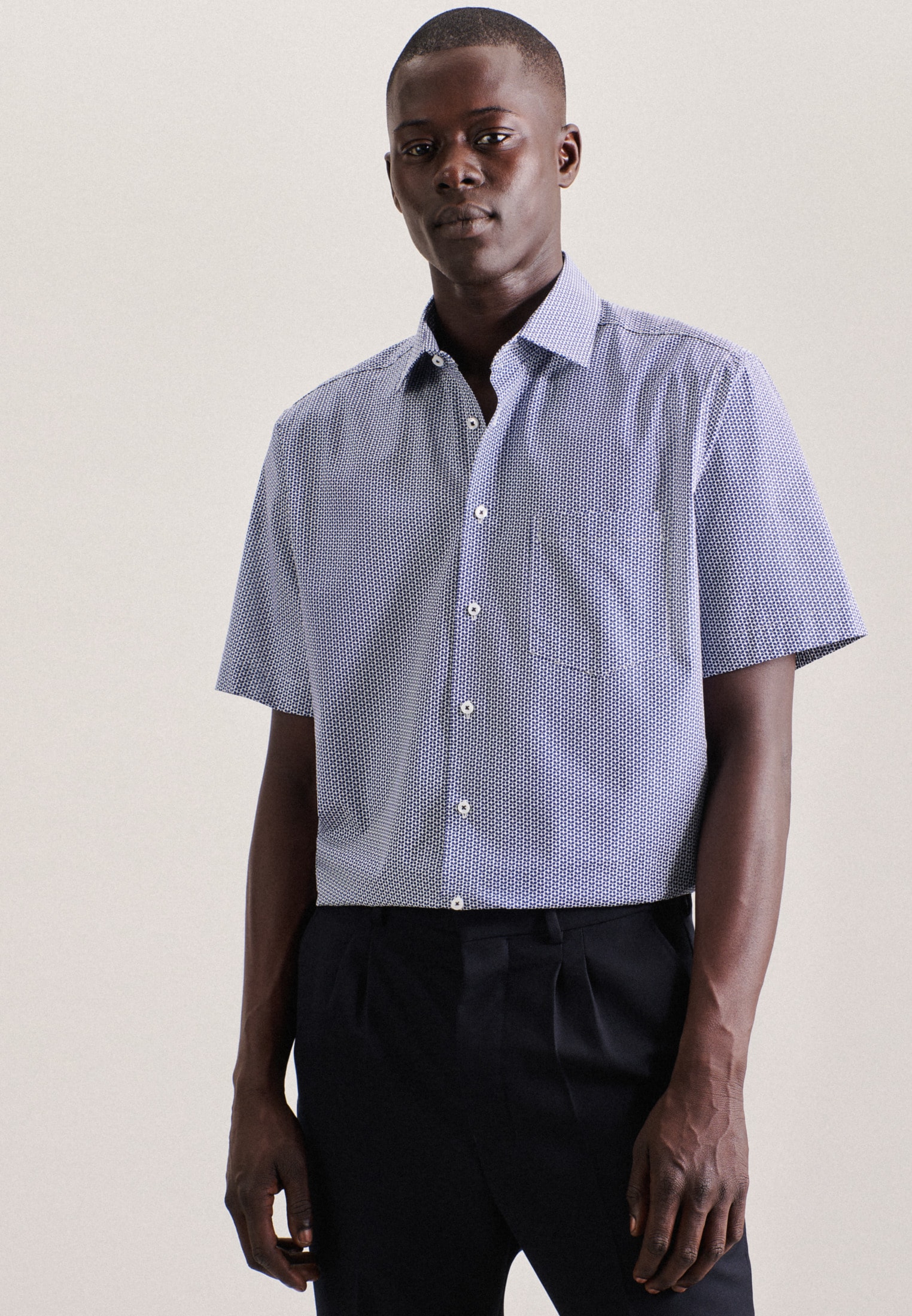 seidensticker Businesshemd "Regular" Regular 1/2 Kentkragen Druck günstig online kaufen