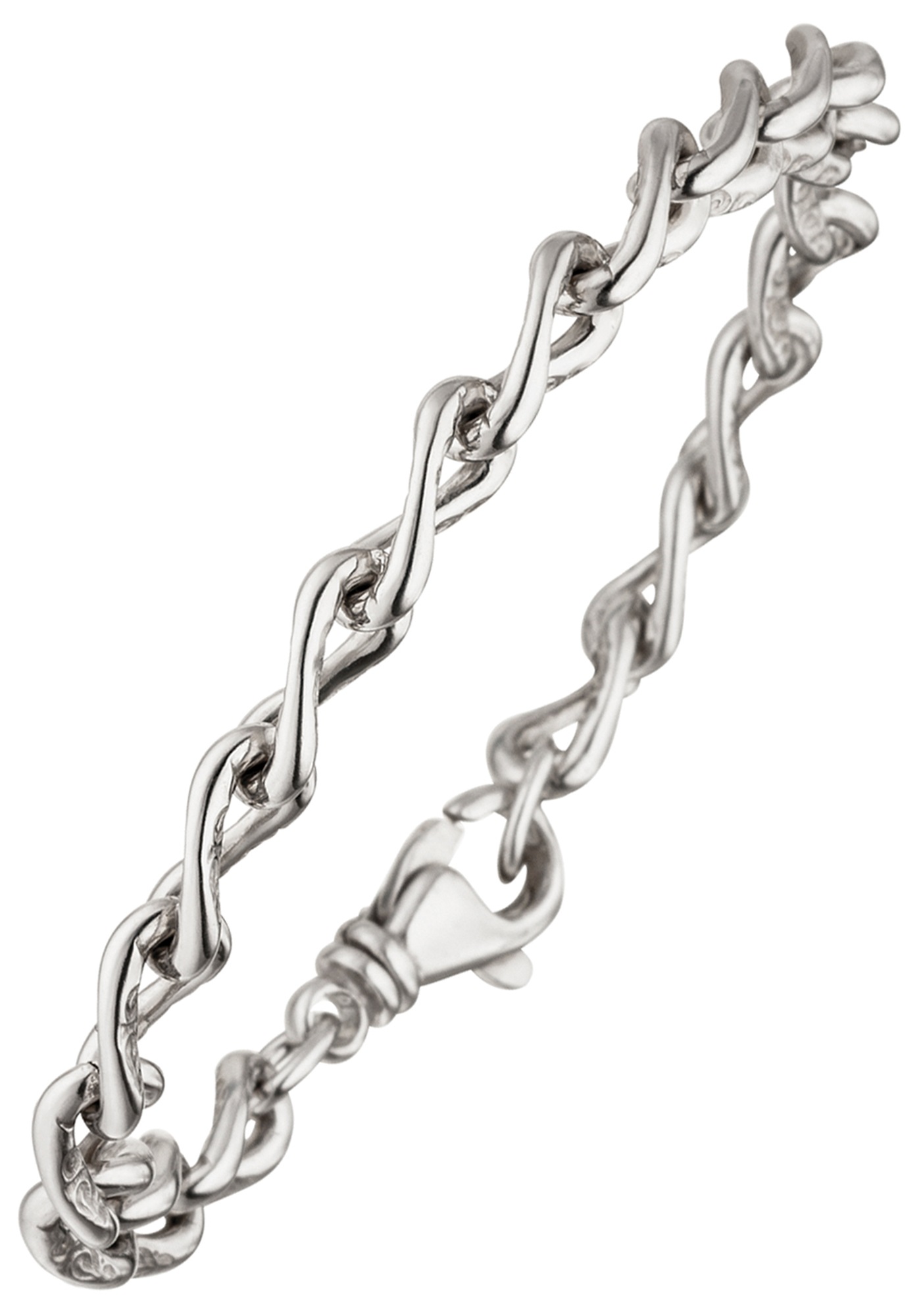 JOBO Panzerarmband »Herrenarmband 7,3 mm« 925 Silber mit Struktur 19 cm