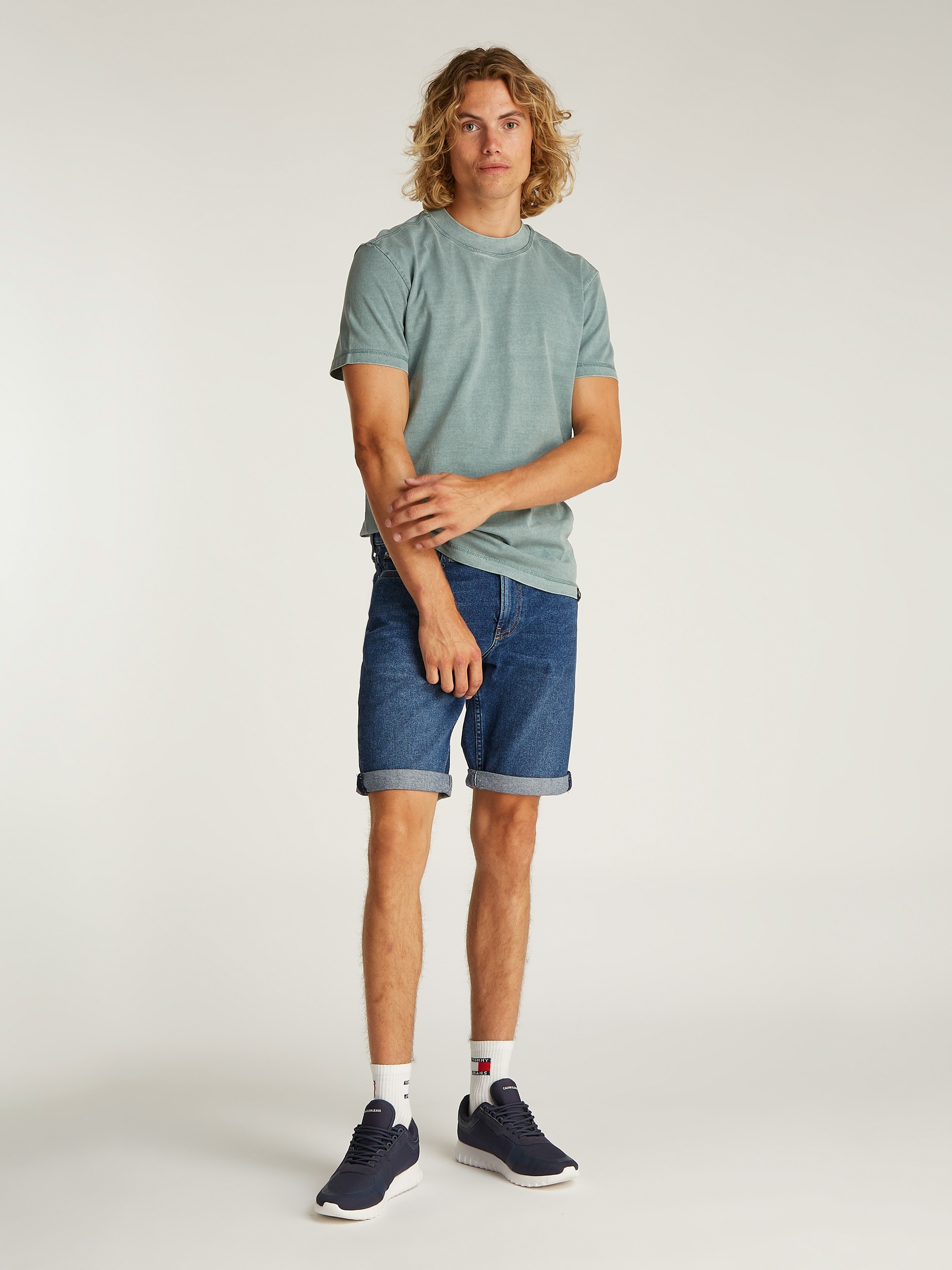 Calvin Klein Jeans Shorts »SLIM SHORT«, mit Umschlagsaum