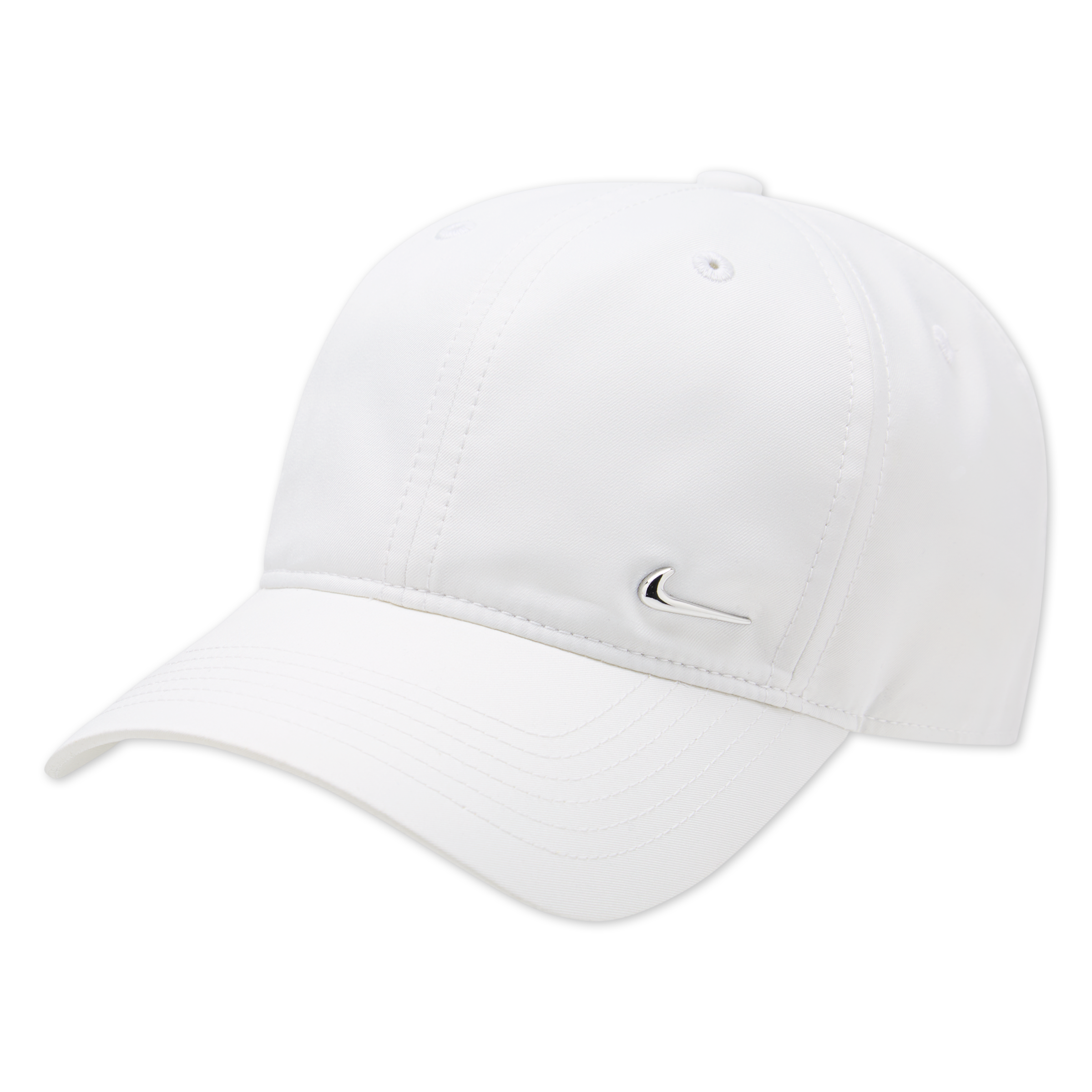 NIKE SPORTSWEAR Kinder Baseball Cap "NAN DRI-FIT METAL SWOOSH CLUB"weiß, Gr. 52, Kunstfaser, Caps, für Kinder, sportlicher Stil, leichtes Material