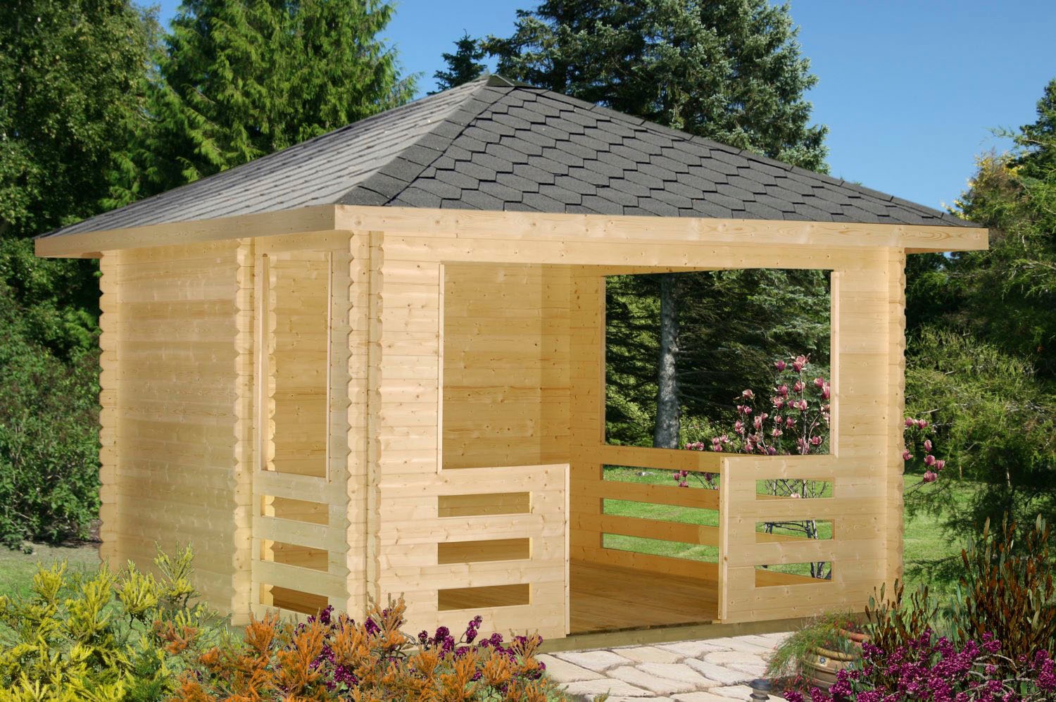 Palmako Gartenhaus »Pavillon Julie«, naturbelassen