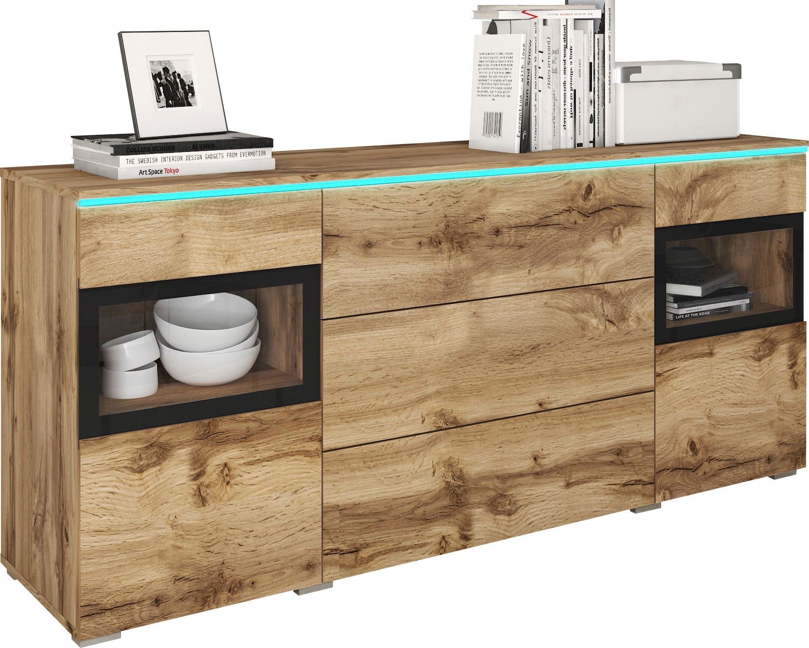 INOSIGN Sideboard "VERA", moderne grifflose Kommode Breite 150 cm, Einlegeböden verstellbar