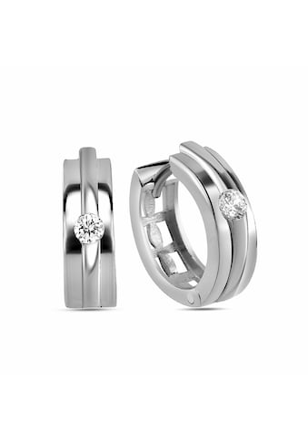 Paar Creolen »925/- Sterling Silber Hochglanz Design Ohrring«