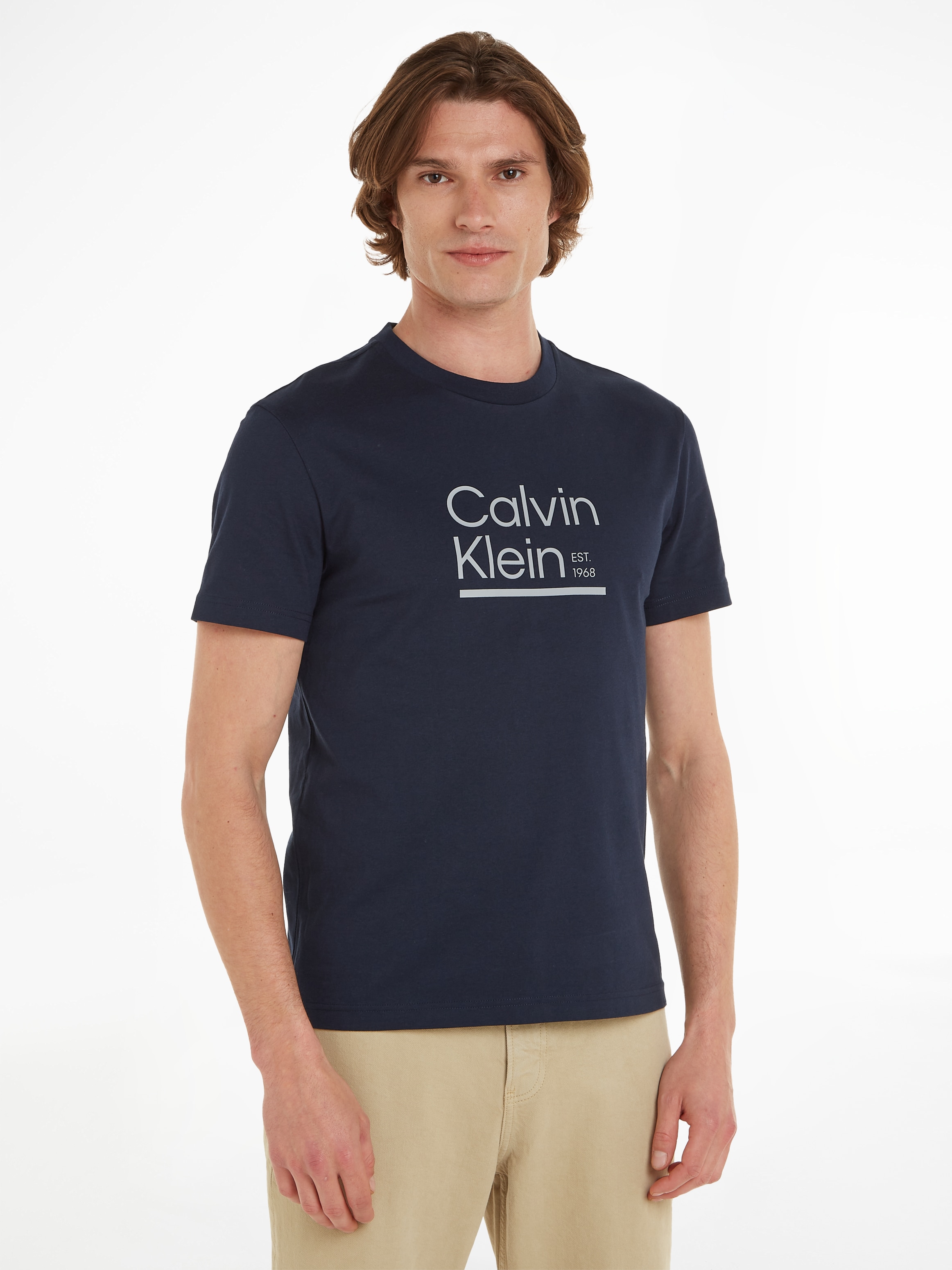 Das Festival des kostenlosen Versands ist im Gange! Calvin Klein T-Shirt für LOGO BAUR T-SHIRT«, CK-Logodruck ▷ mit | »CONTRAST LINE