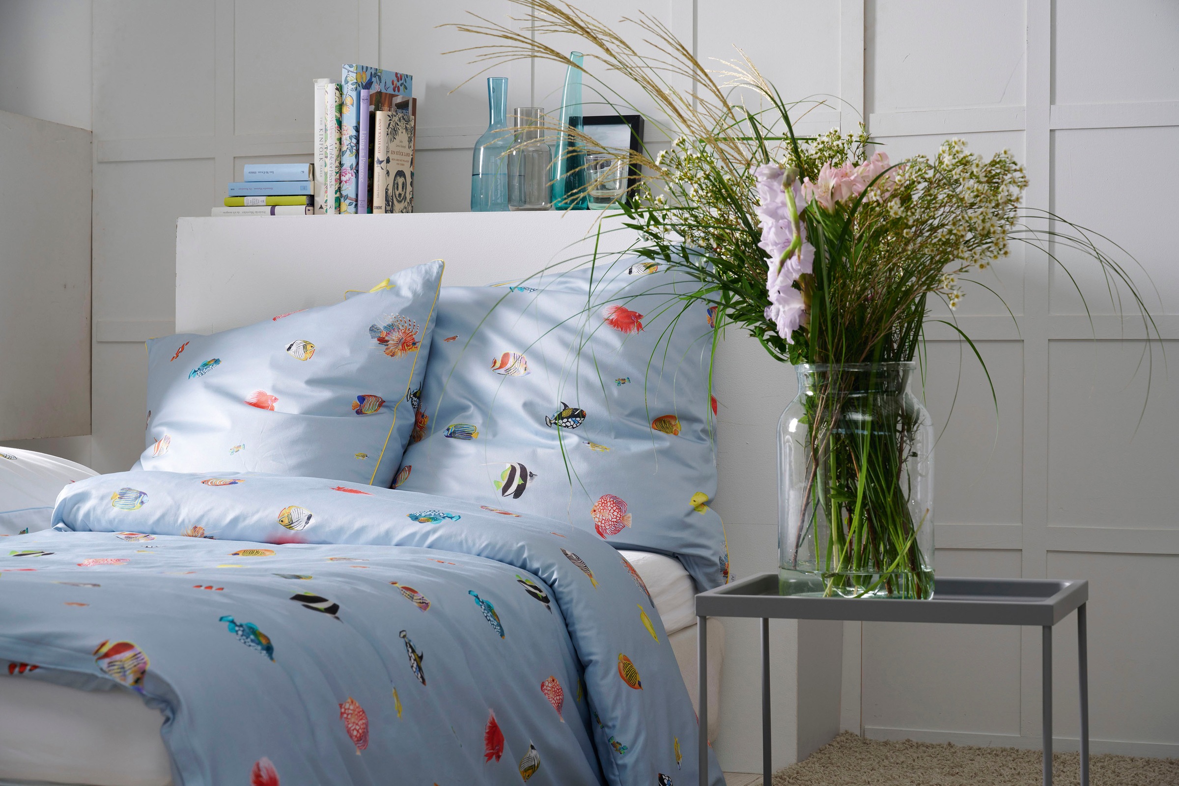 APELT Bettwäsche "Fidshi" 2 Stk. tlg. cooles Fischdesign holt die Südsee in günstig online kaufen