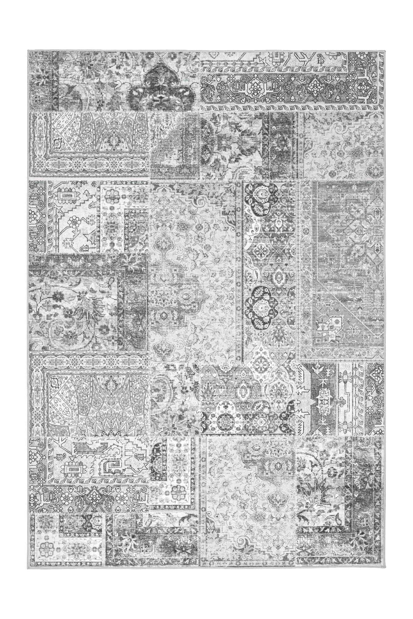 Obsession Teppich »Avantgarde 105«, rechteckig, 8 mm Höhe, modernes Patchwork Design, waschbar, In- und Outdoor, Balkon, Terrasse