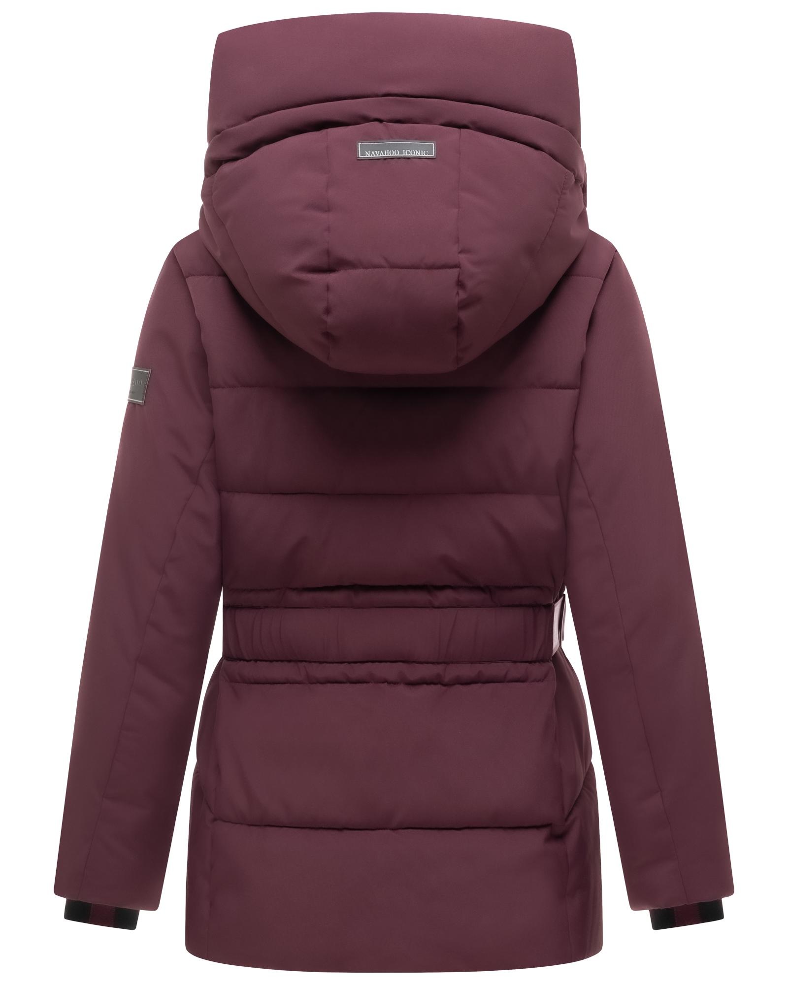 Navahoo Steppjacke »Wattewunder XIV« mit Kapuze Damen Winterjacke mit Taillengürtel