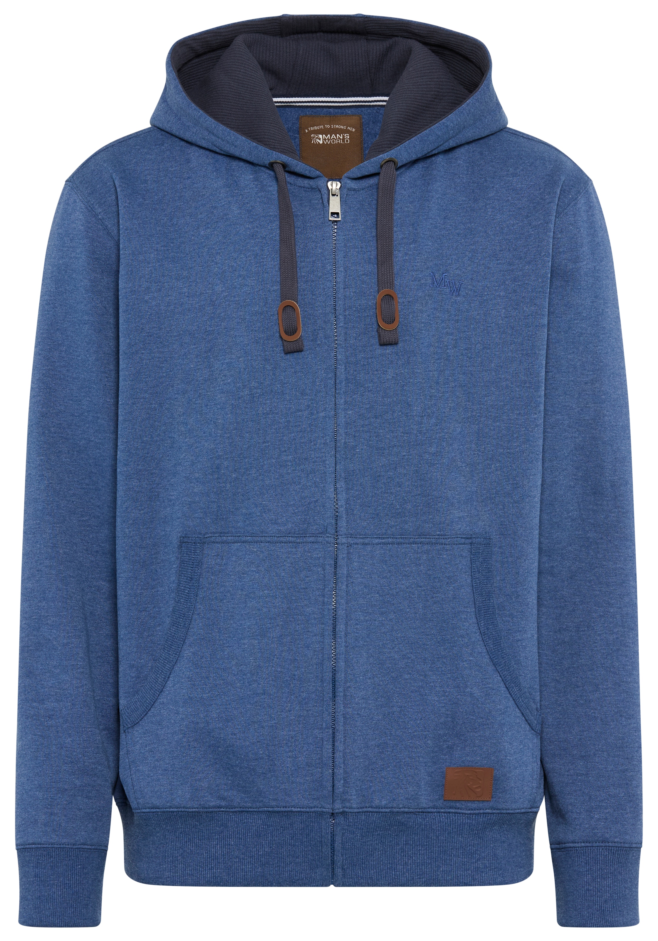 Man's World Kapuzensweatjacke, mit kontrastfarbigem Innenfutter