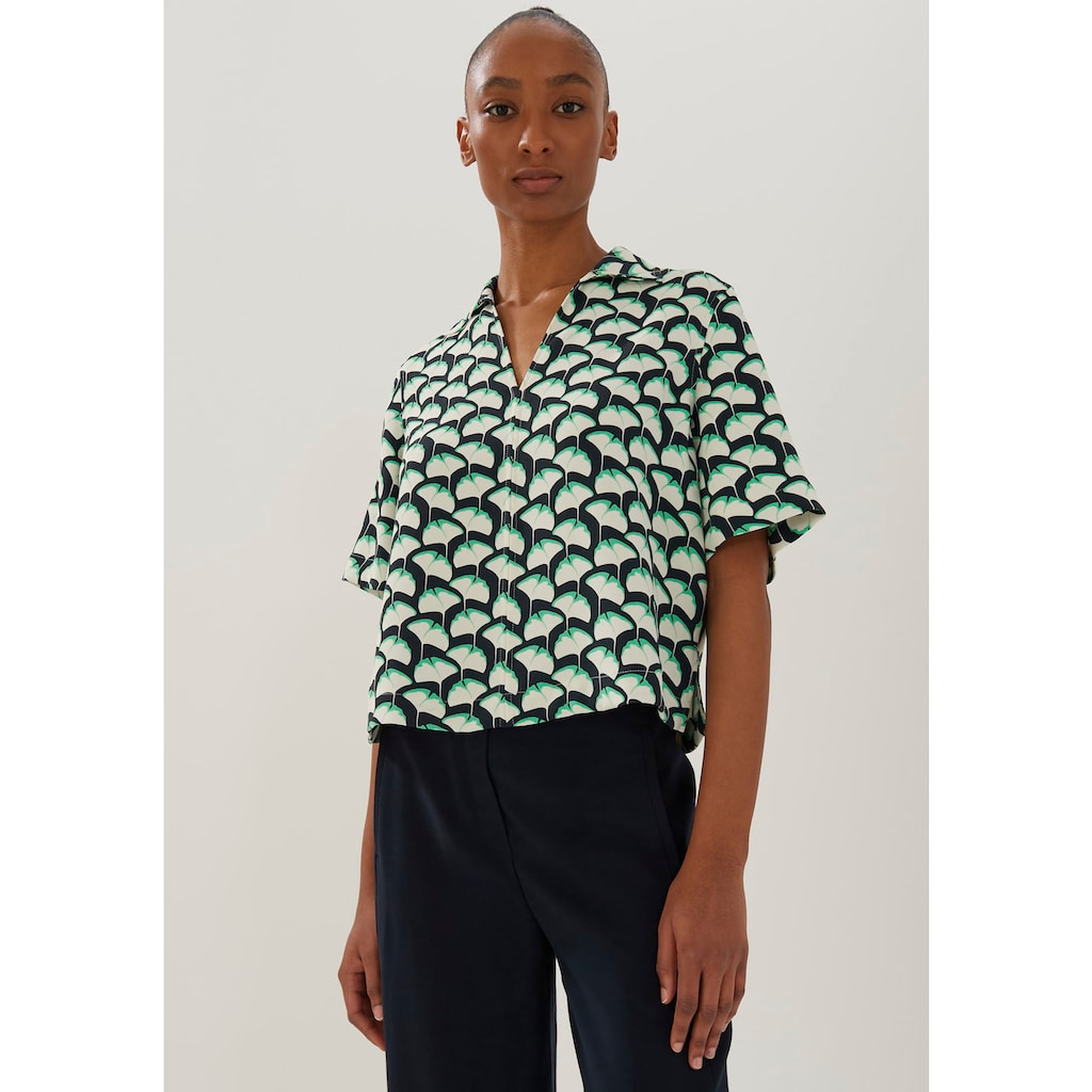 someday Shirtbluse »Zulan« mit Ginkgo-Blatt als Inspiration für Print