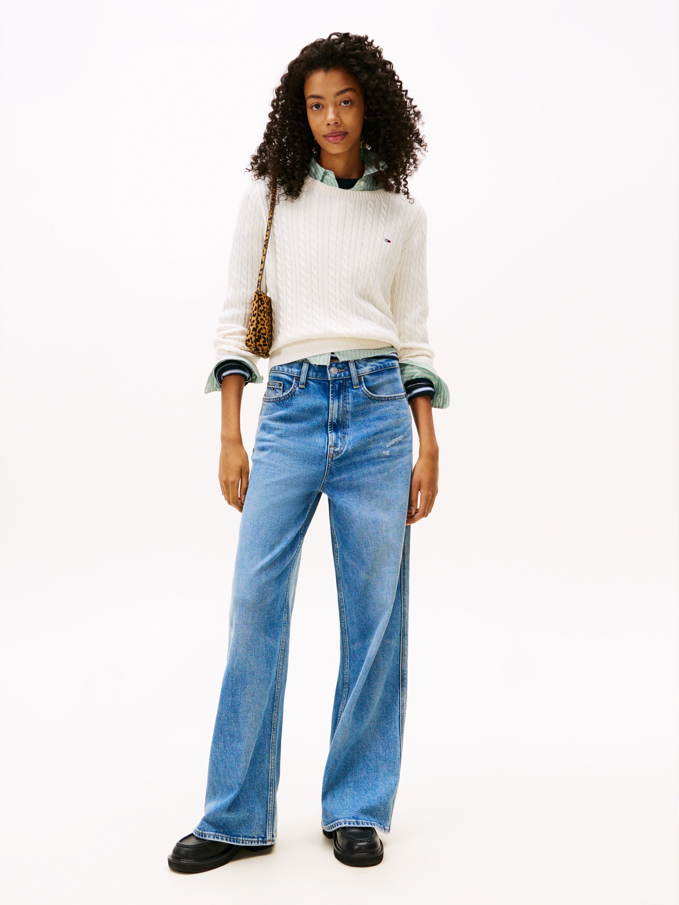 Thumbnail - Tommy Jeans Strickpullover "TJW CABLE ESSENTIAL SWEATER" mit Zopfmuster