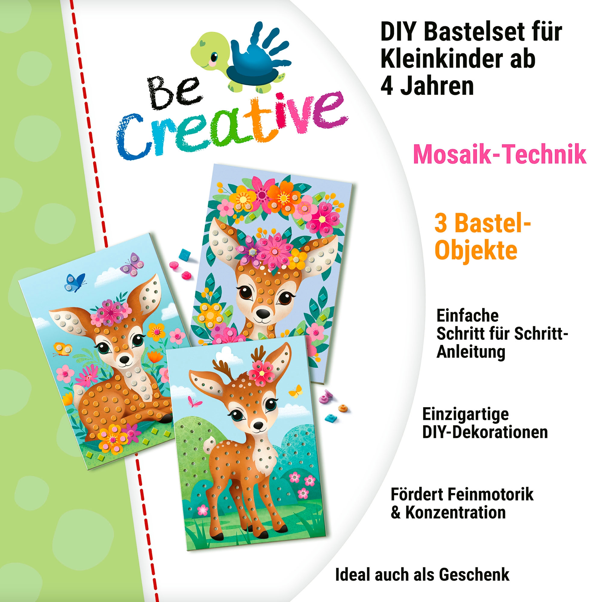 Ravensburger Kreativset »BeCreative Midi, Bastelset DIY Mosaik Mein Bambi«, Made in Europe