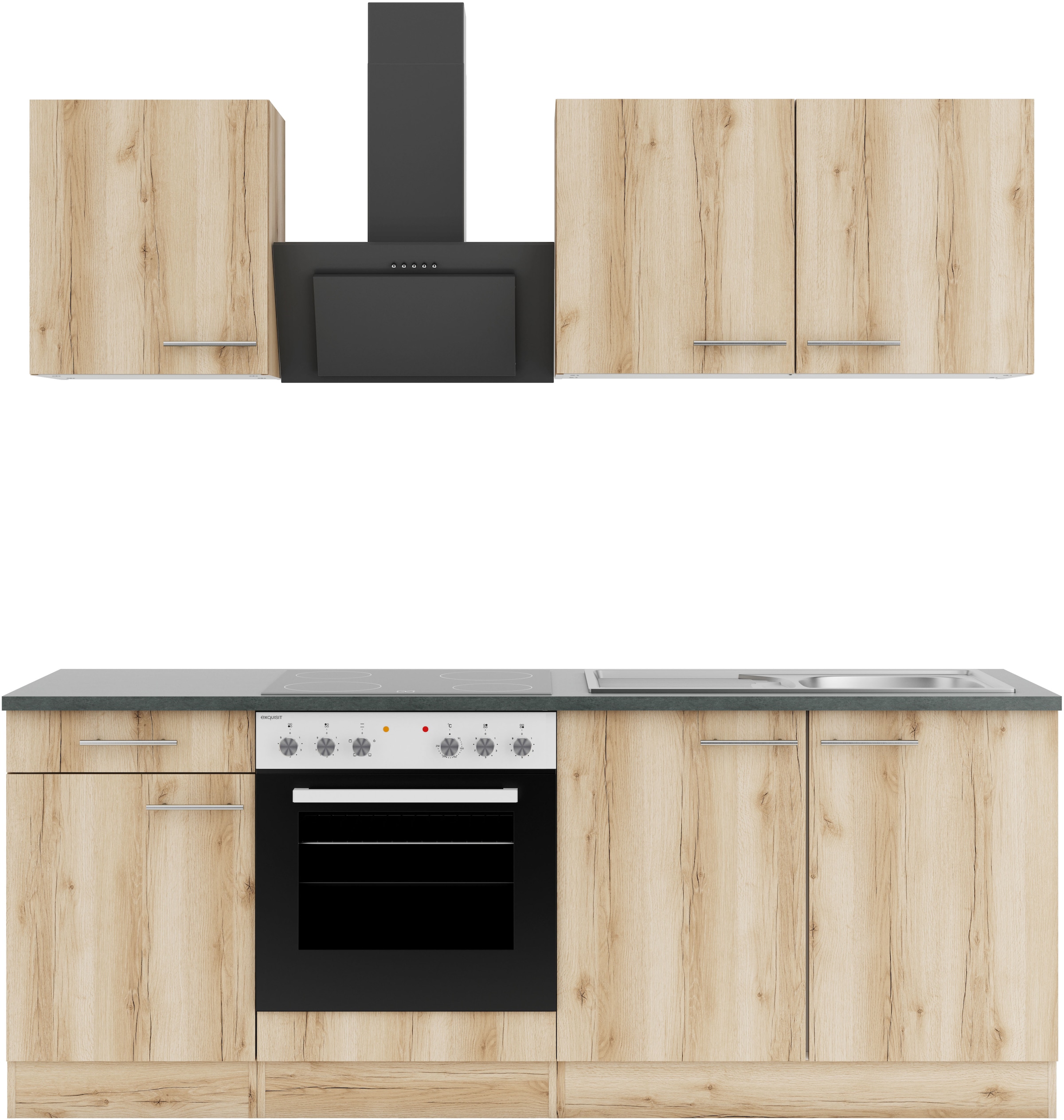 OPTIFIT Küche »Bella«, Breite 210 cm, wahlweise mit E-Geräten