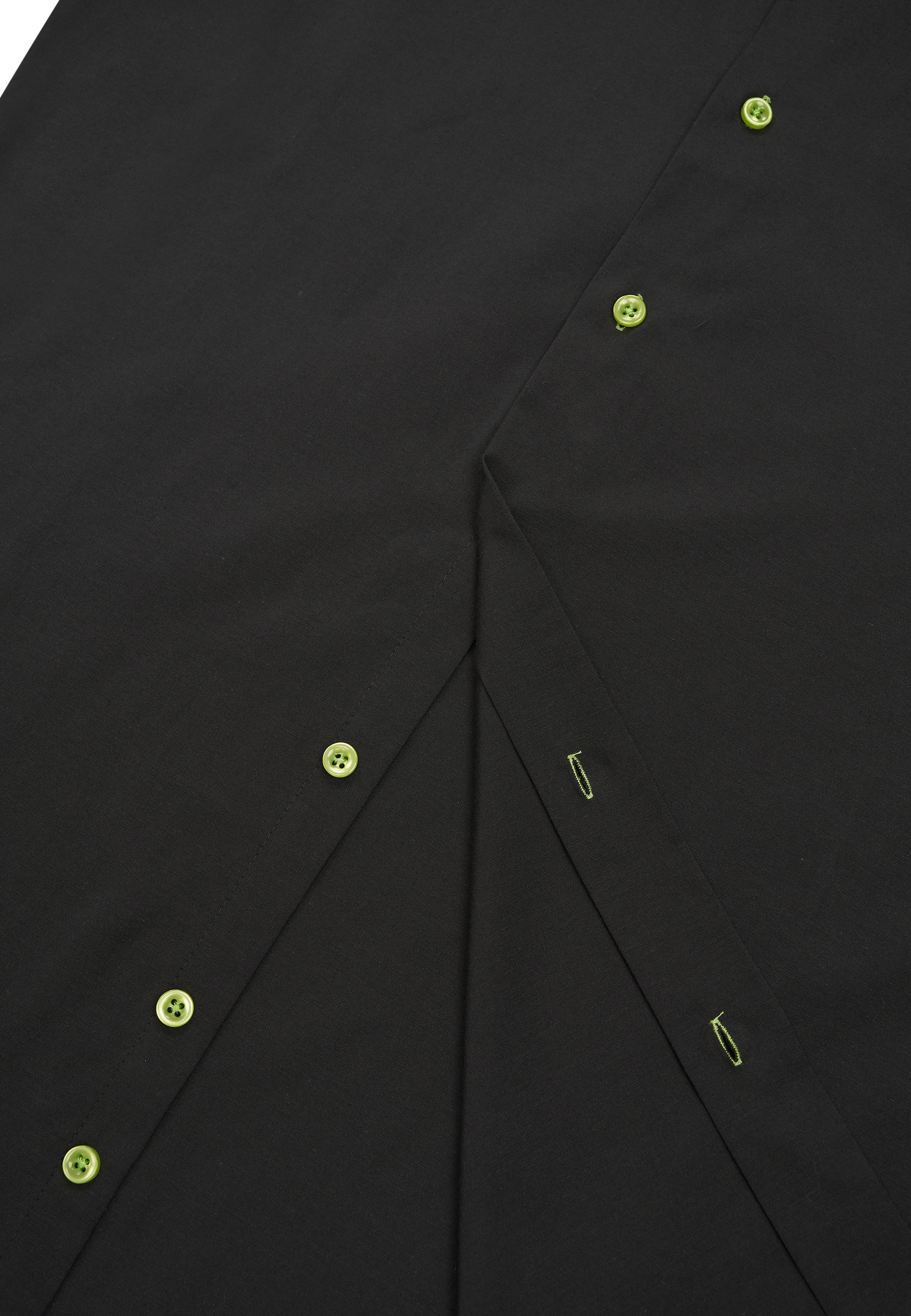 Langarmhemd RUSTY NEAL, Herren, Gr. S, EURO-Größen, schwarz (schwarz, grün), 60% Baumwolle, 37% Polyester, 3% Elasthan, unifarben, Hemden, mit Krawatte 3