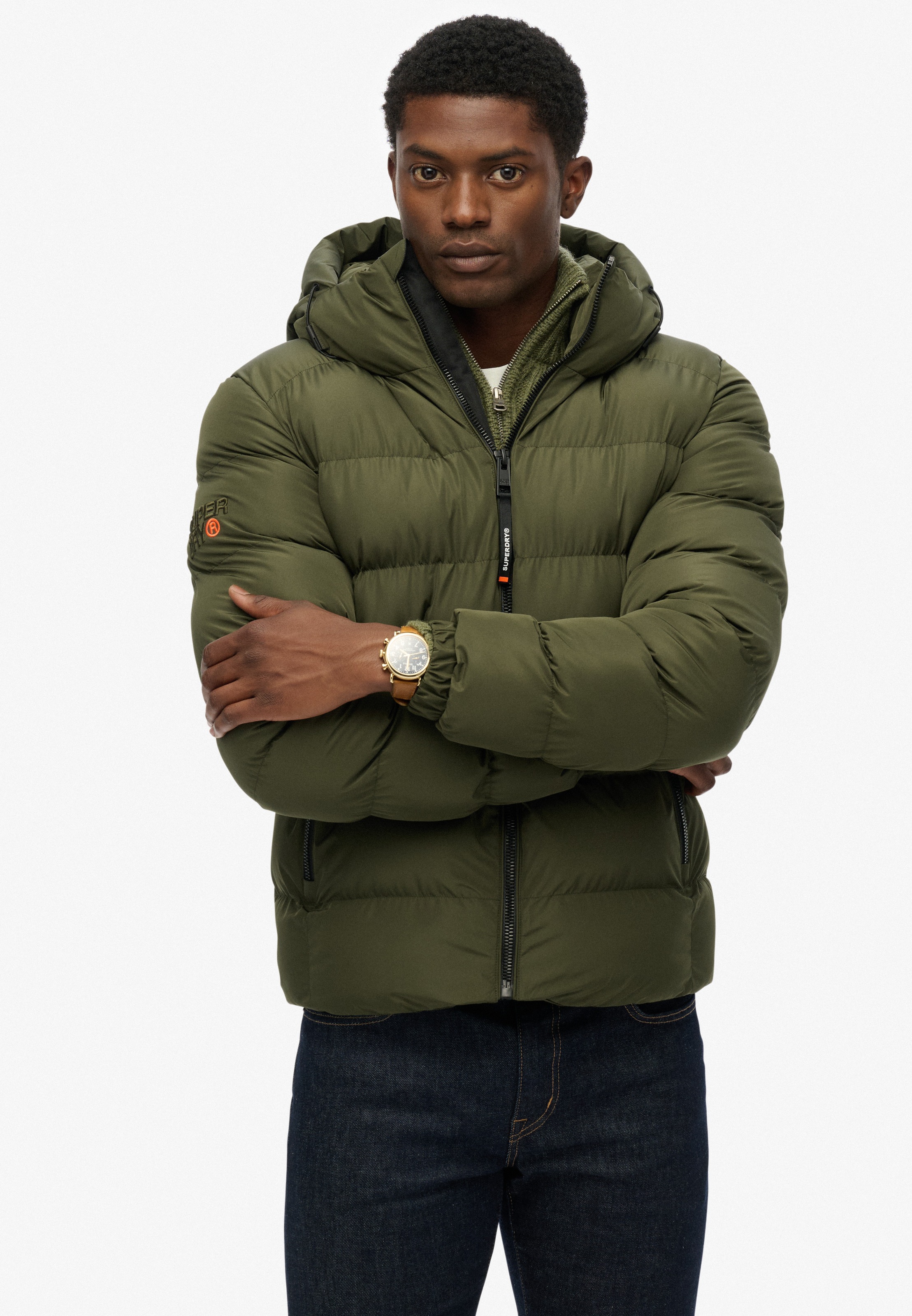 Superdry Steppjacke "HOODED SPORTS PUFFER JACKET" mit Kapuze Kunstfaser, re günstig online kaufen