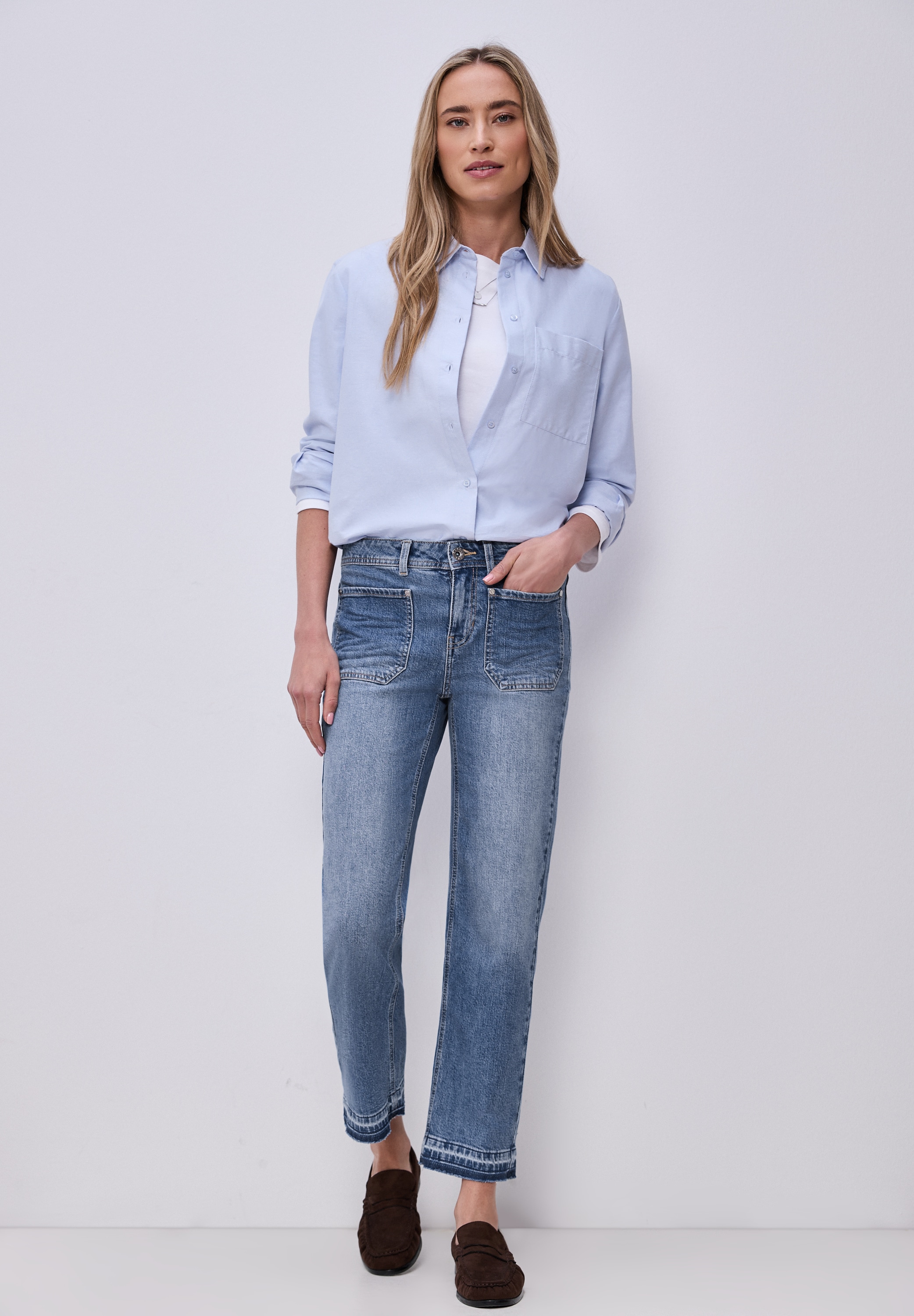 STREET ONE Comfort-fit-Jeans aus Baumwolle mit Stretchanteil