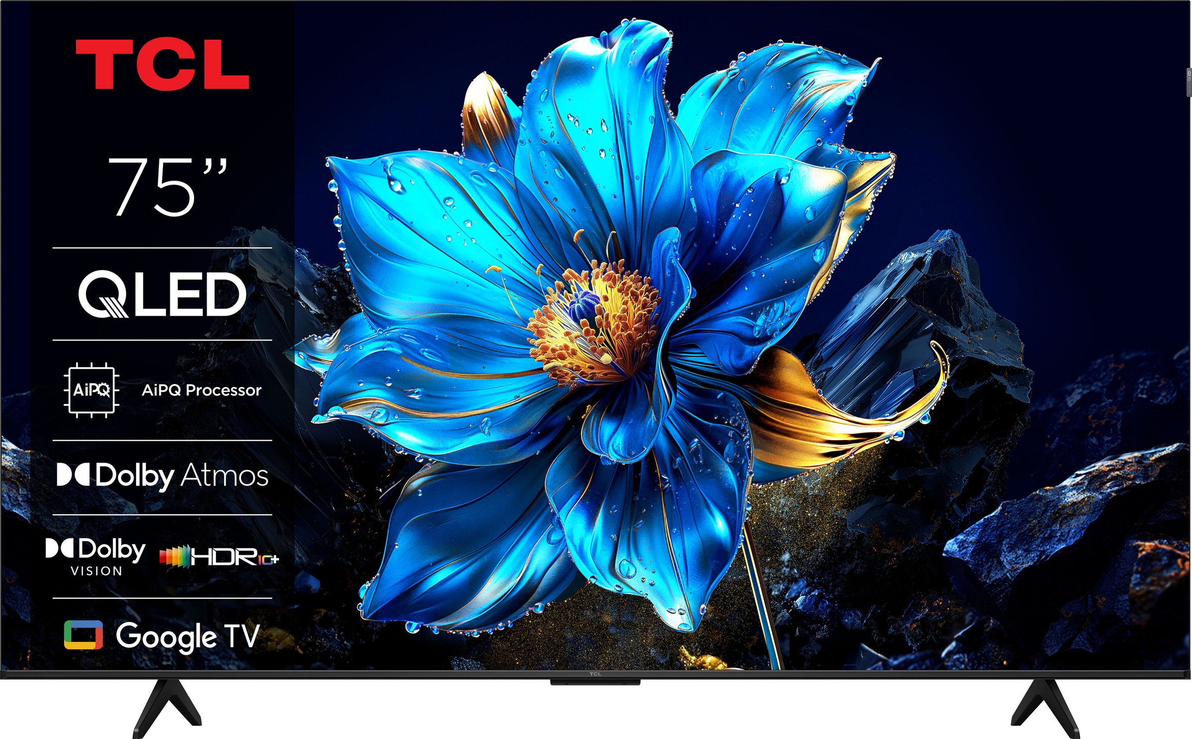 TCL QLED-Fernseher »75P71KX1«, 4K Ultra HD, Google TV-Smart-TV, Multi-HDR, Dolby Vision, Smart TV, Apple TV, Dolby Atmos, Slim Design