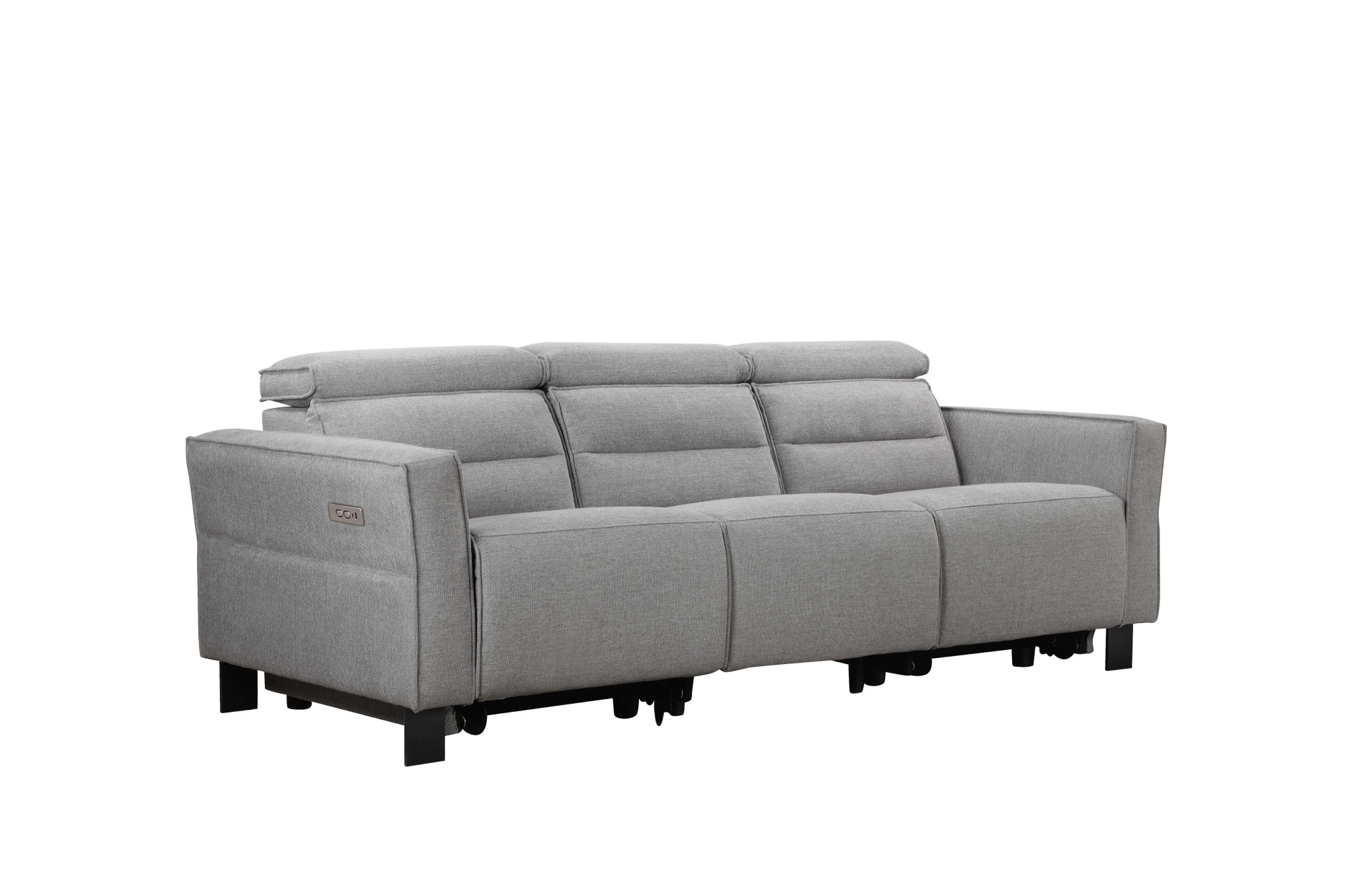 Places of Style 3-Sitzer »Carpari, 224cm, manuelle od. elektrische Relaxfunktion in 2 Sitzen«, mit USB-A/C, Kopfteilverstellung, Echtleder, Kunstleder, Webstoff