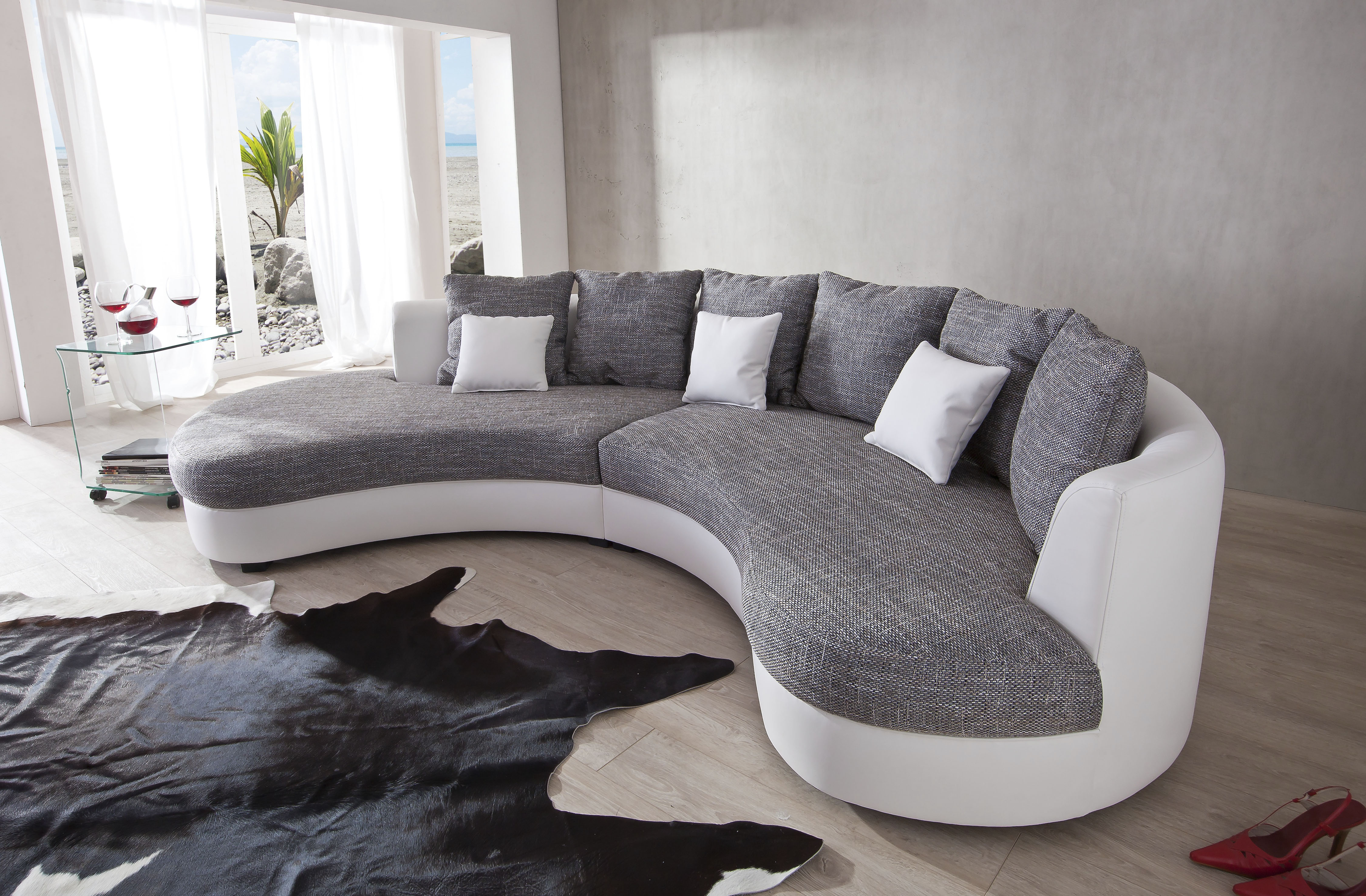 Home affaire Ecksofa "Lazio modern und bequem, schmale Armlehnen, tolle Detailverarbeitung" ergonomische Form