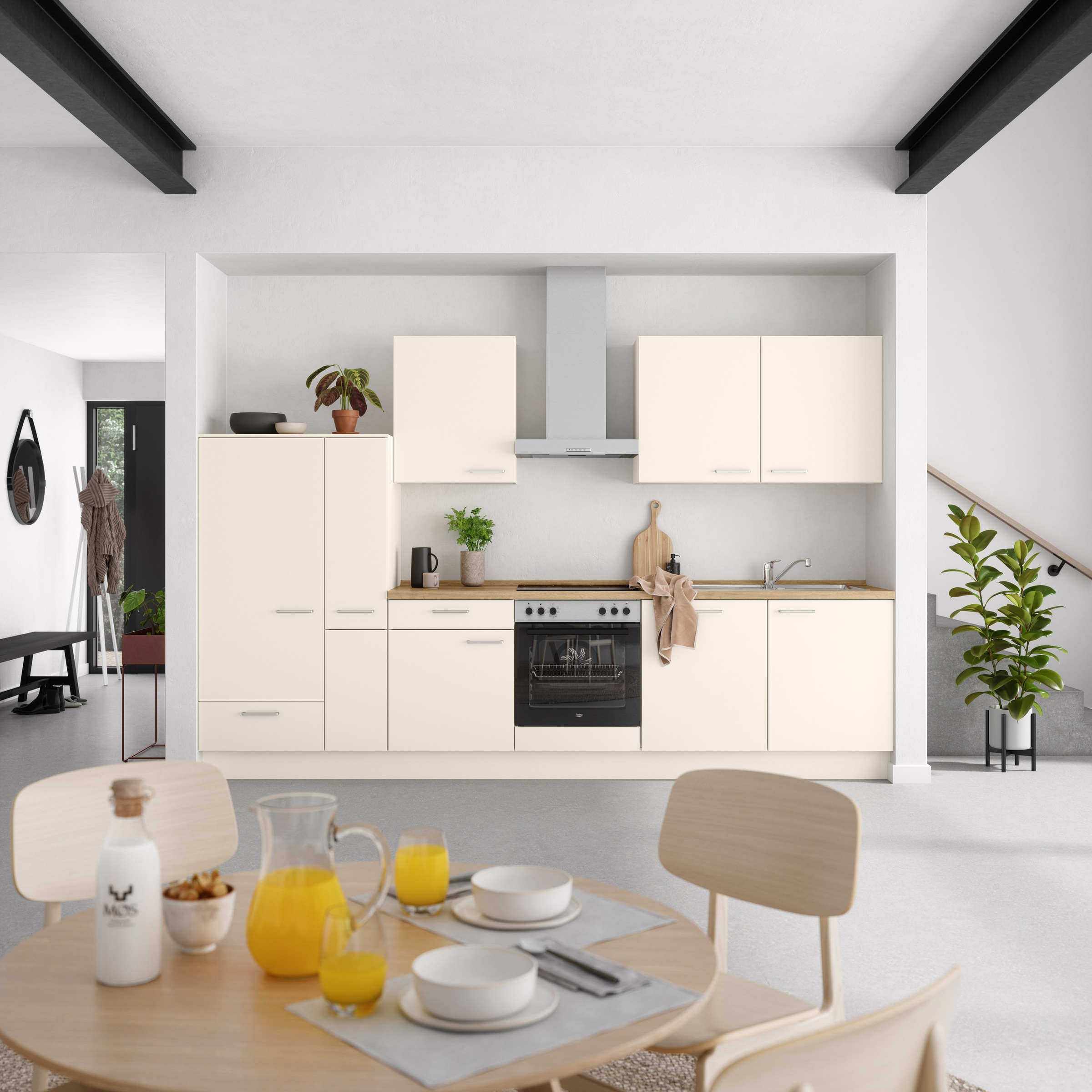 nobilia® Küchenzeile »"Touch I"«, vormontiert, Ausrichtung wählbar, Breite 330 cm, wahlw. mit E-Geräten