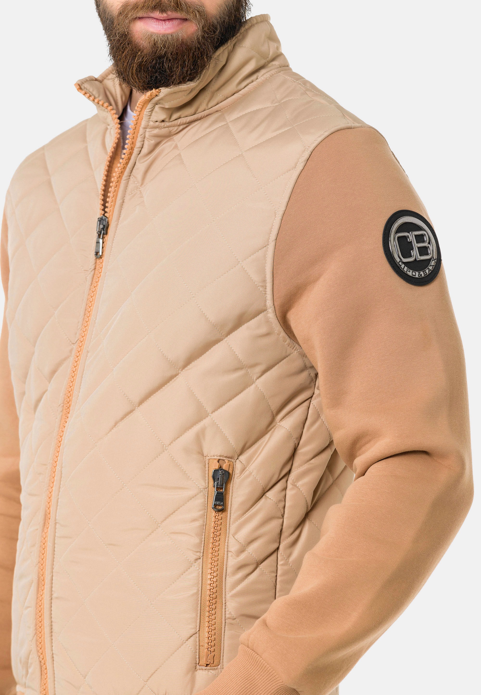 Cipo & Baxx Outdoorjacke »Jacke« ohne Kapuze mit Sweatärmeln