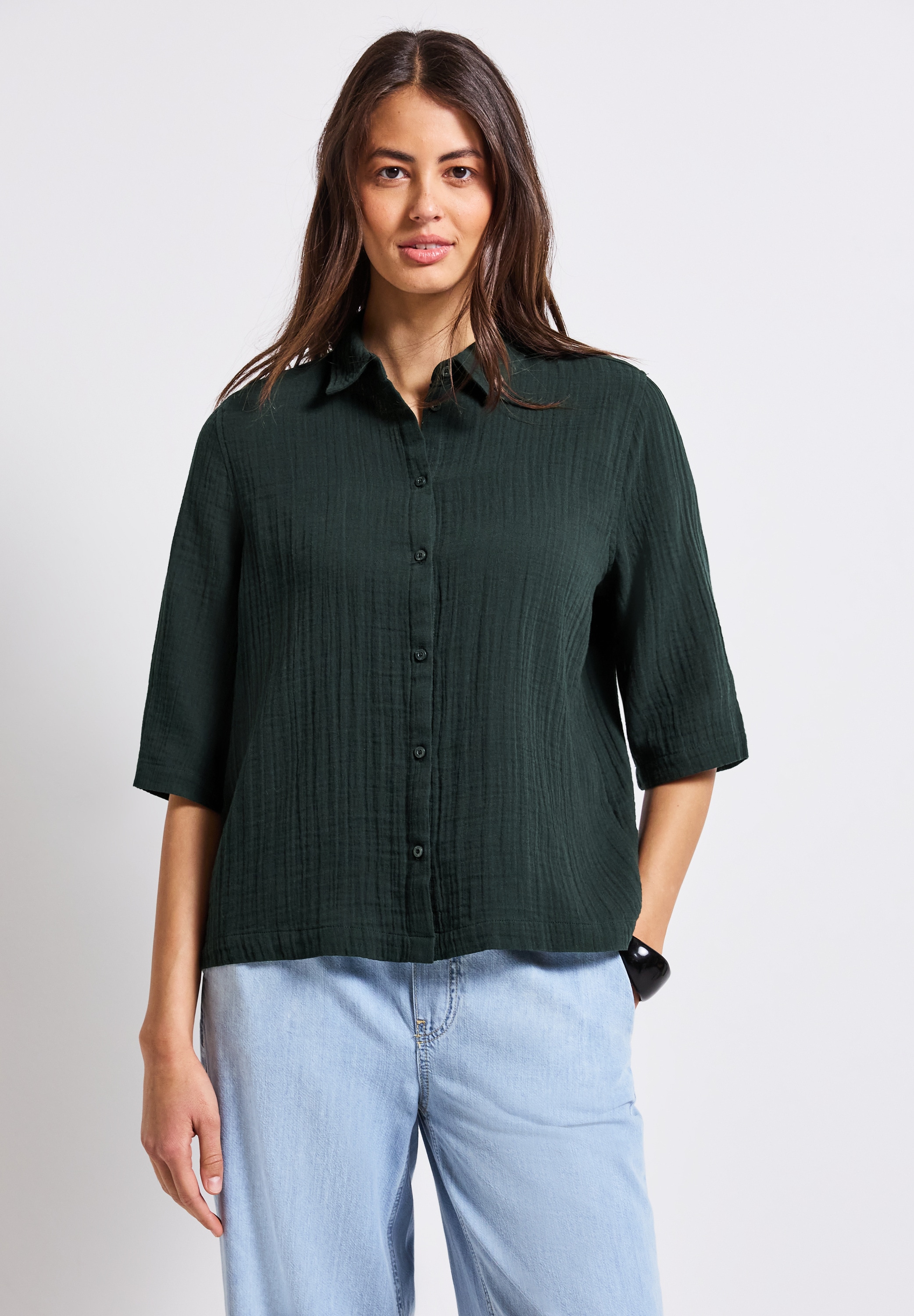 STREET ONE Hemdbluse, mit Knopfleiste günstig online kaufen