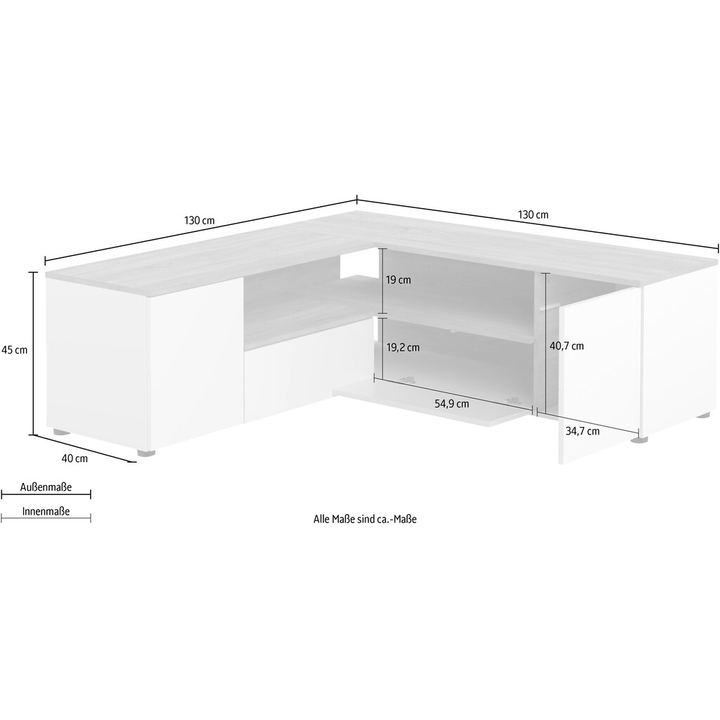 Wohnen TV- Möbel & Mediamöbel TemaHome TV-Bank »Angle TV Tisch« Wohnen TV- Möbel & Mediamöbel TemaHome TV-Bank »Angle TV Tisch«