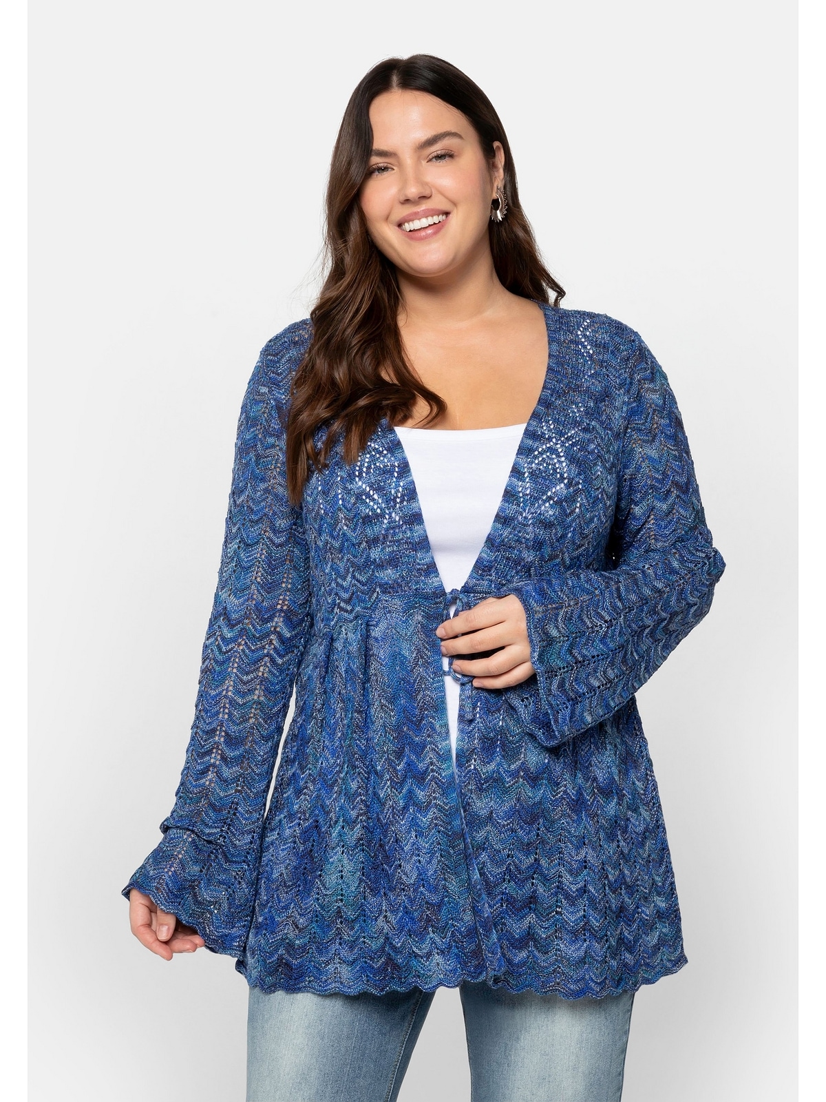 sheego by Joe Browns Cardigan BAUR | kaufen mit Größen«, »Große Wellensaumkante