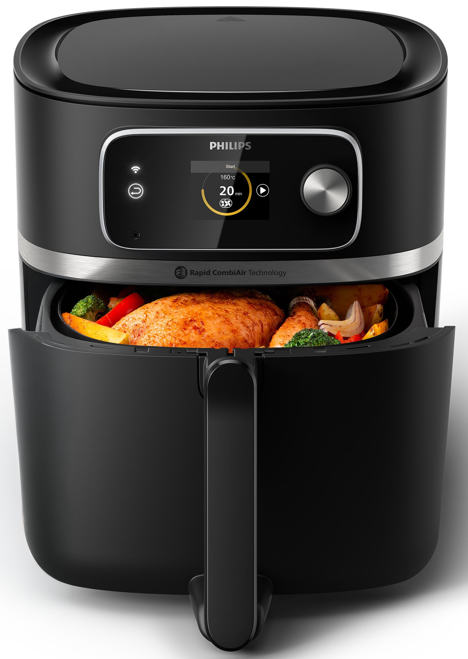 Philips Heißluftfritteuse »HD9880/90 Airfryer XXL, 8,3 l« 2000 W mit WiFi Konnektivität, 50 AutoCook Programmen und Warmhaltefunktion